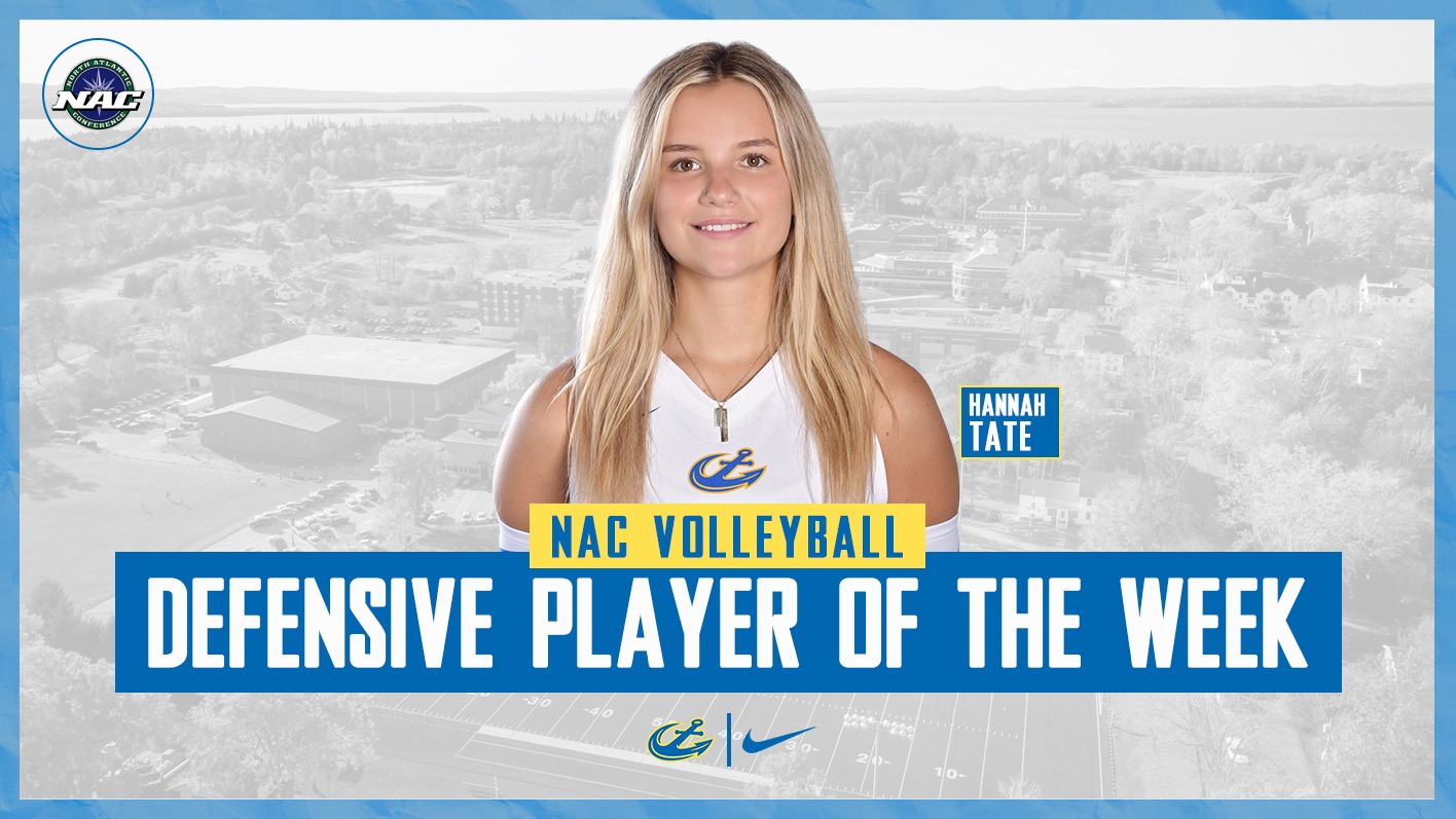 Hannah Tate NAC Volleyball Defensive Player of the Week Graphic 92826