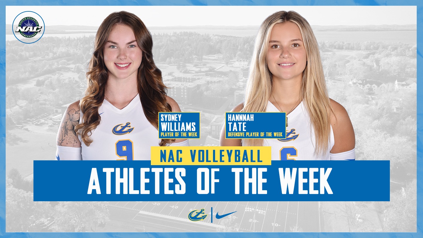 Sydney Williams, Hannah Tate NAC Volleyball Weekly Awards Graphic 090826