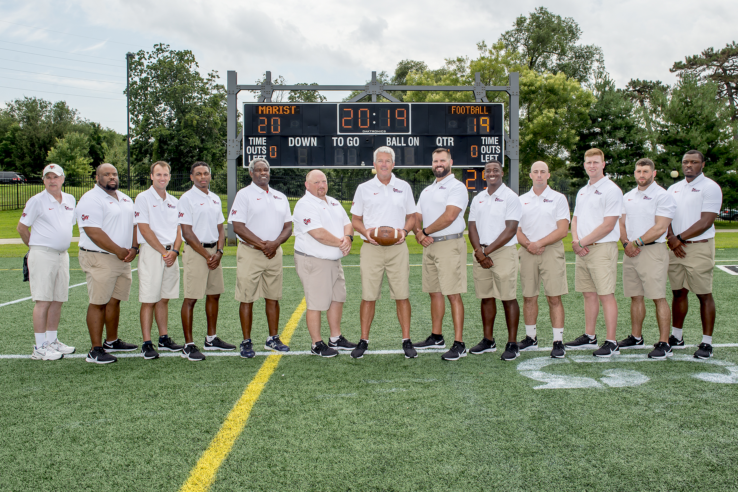image of the 2019 Marist football coaching staff