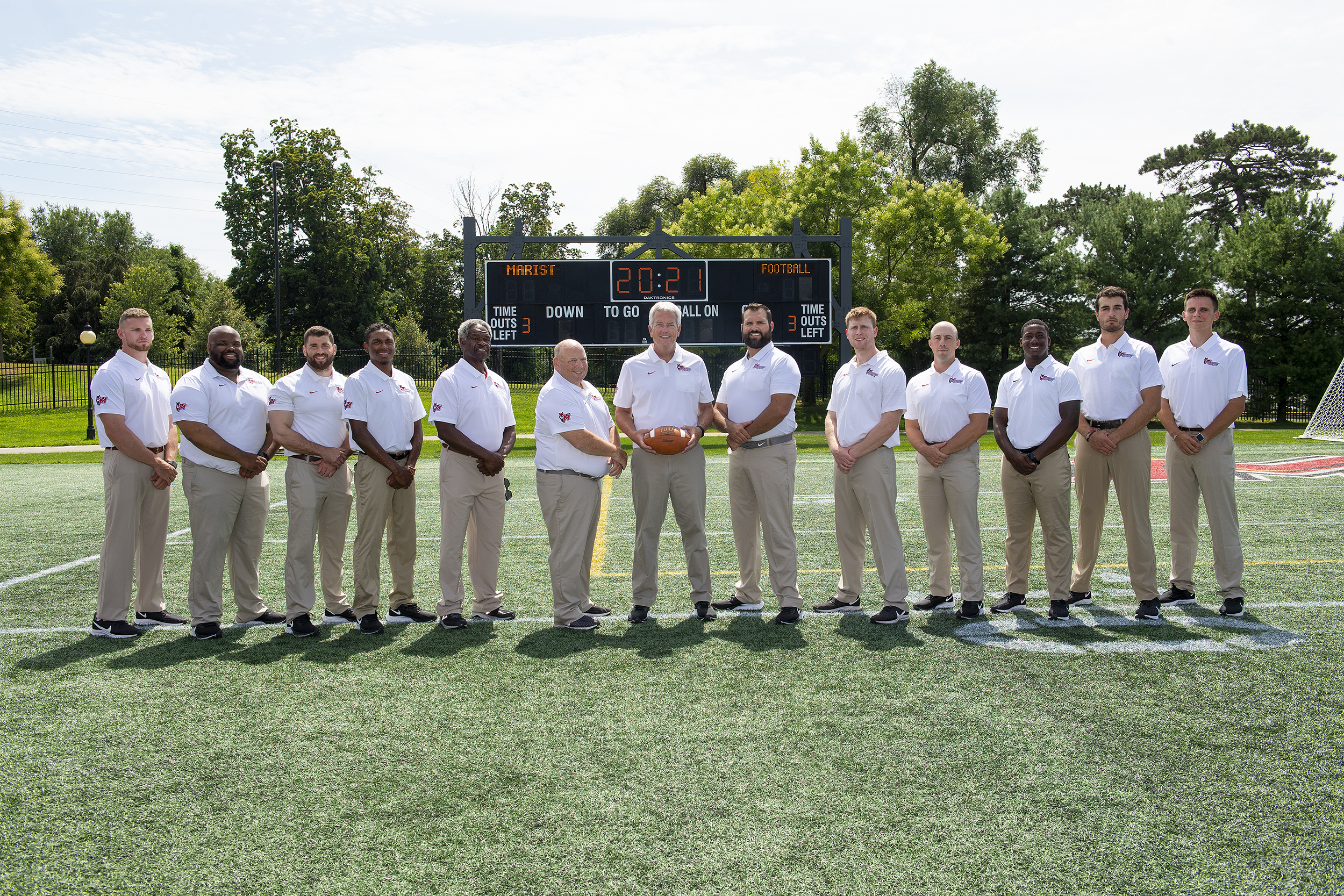 photo of the 2021 Marist football coaching staff