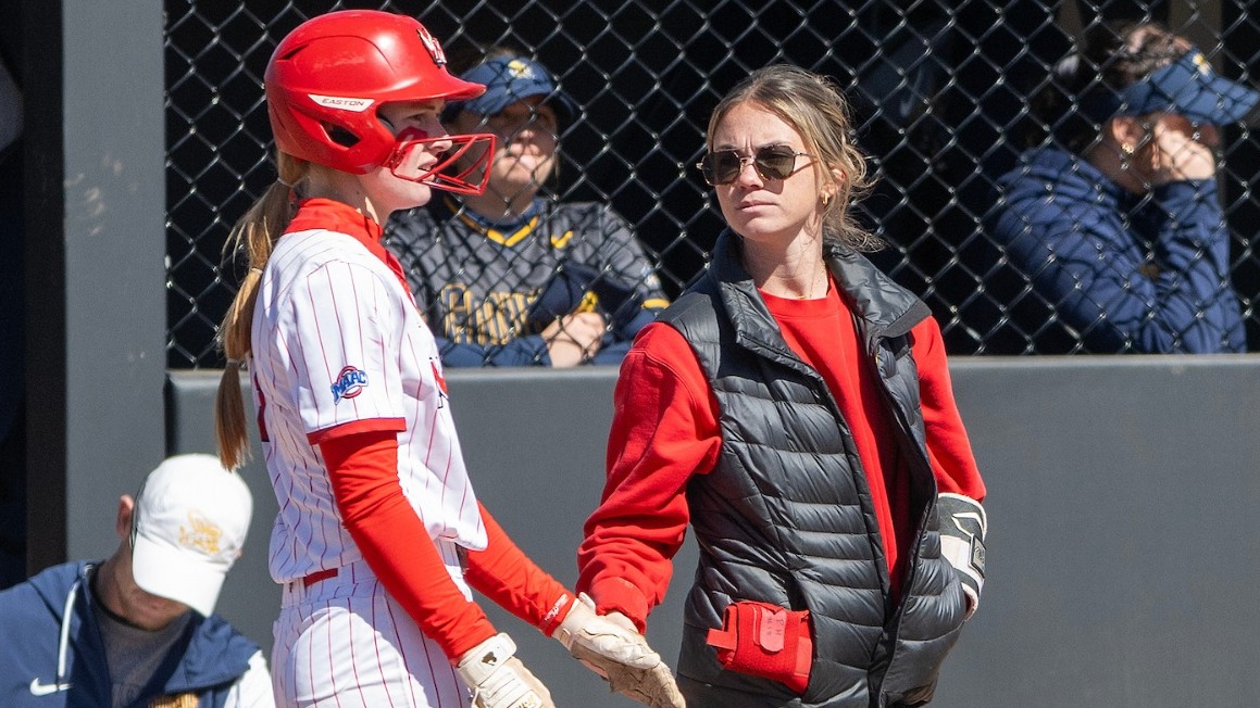 Alyssa Grupp (R) with Peyton Pusey - softball