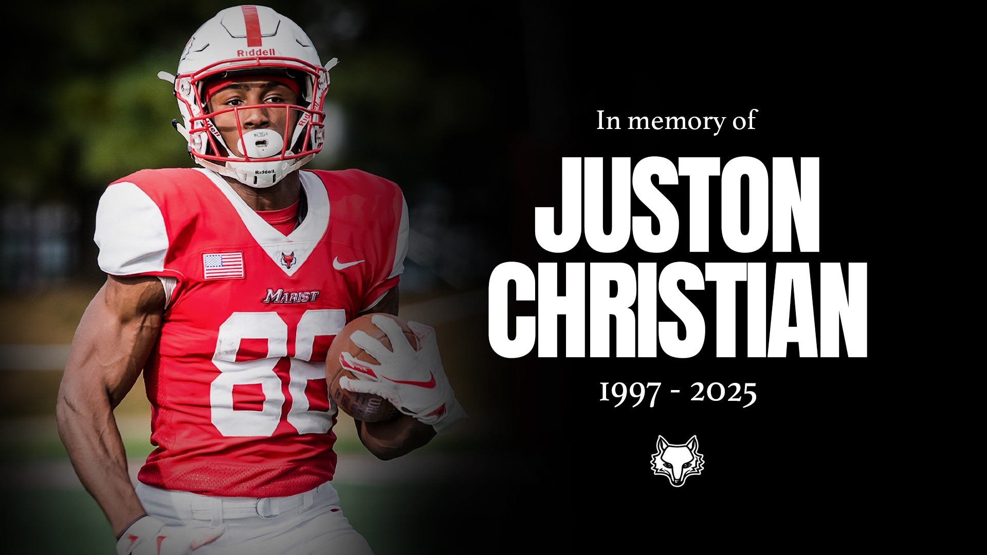 Juston Christian - in memorial graphic