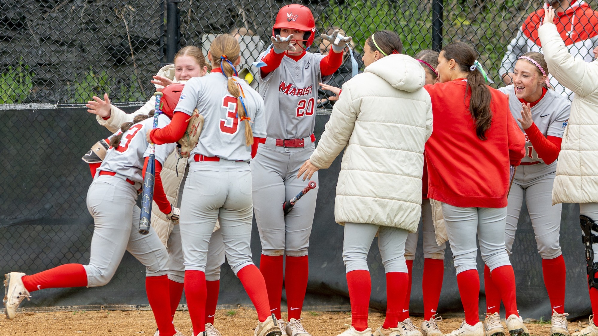 softball - home run celebration