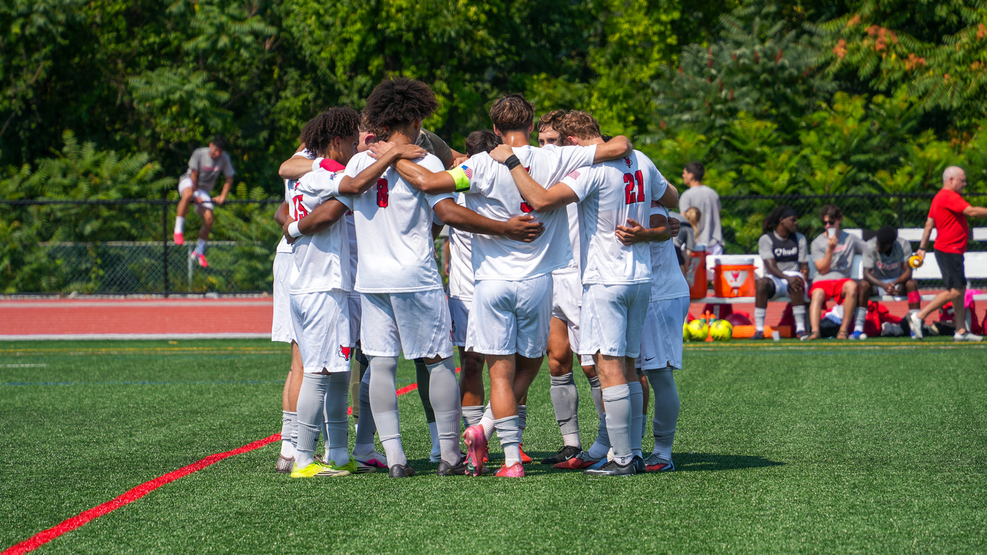 Men's Soccer - Team Huddle