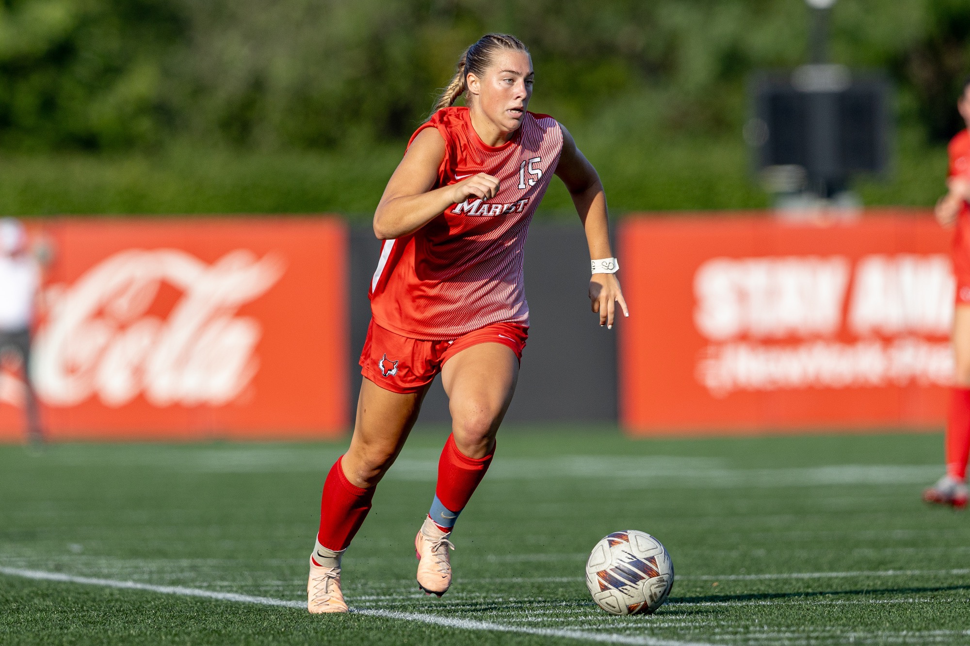 Margaret Johnson with ball