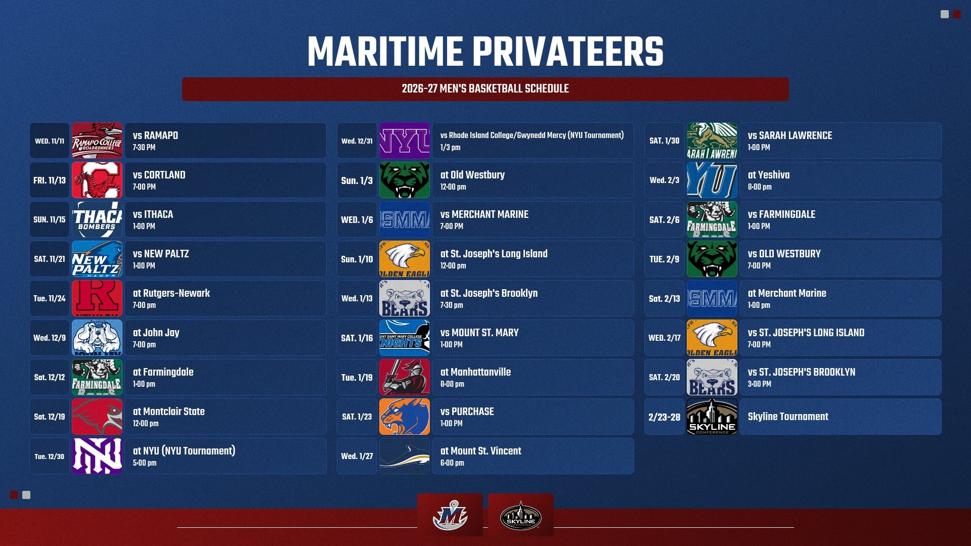2026-27 MBB Schedule