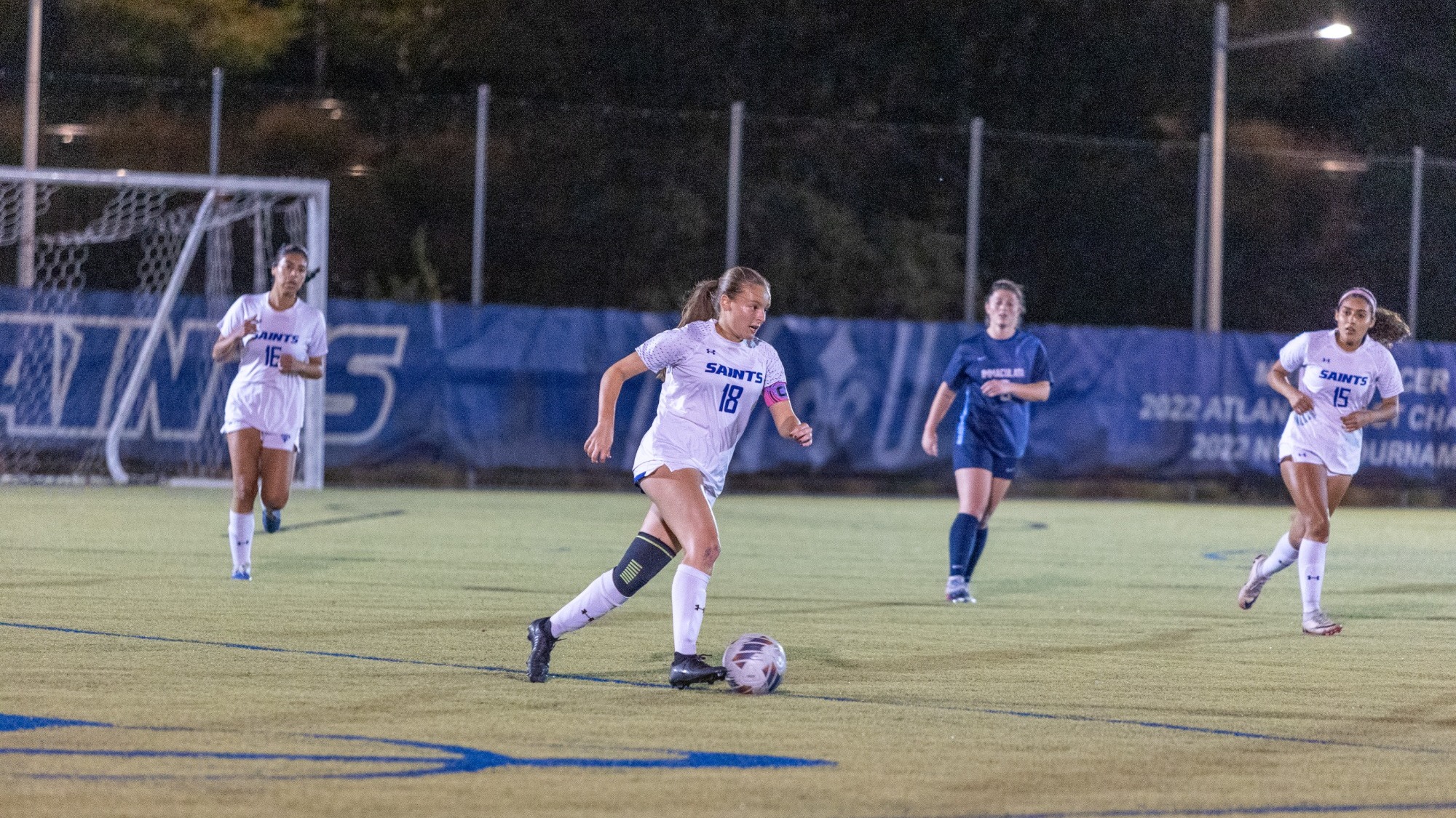Marymount lost to Washington College 2-0 on Saturday. The Saints generated all three of their shots after halftime and put one on goal, while Washington College finished with an 11-3 shot advantage.