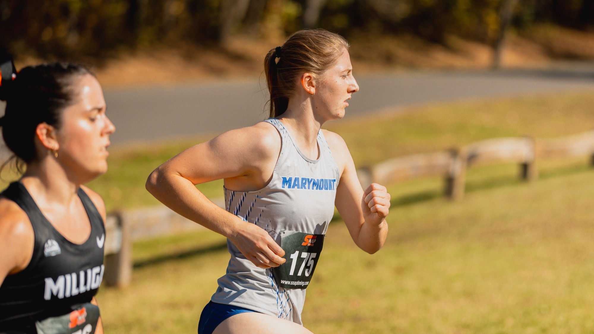 Marymount's women placed 14th with 387 points and a total time of 1:35:04 in the 4k team results.