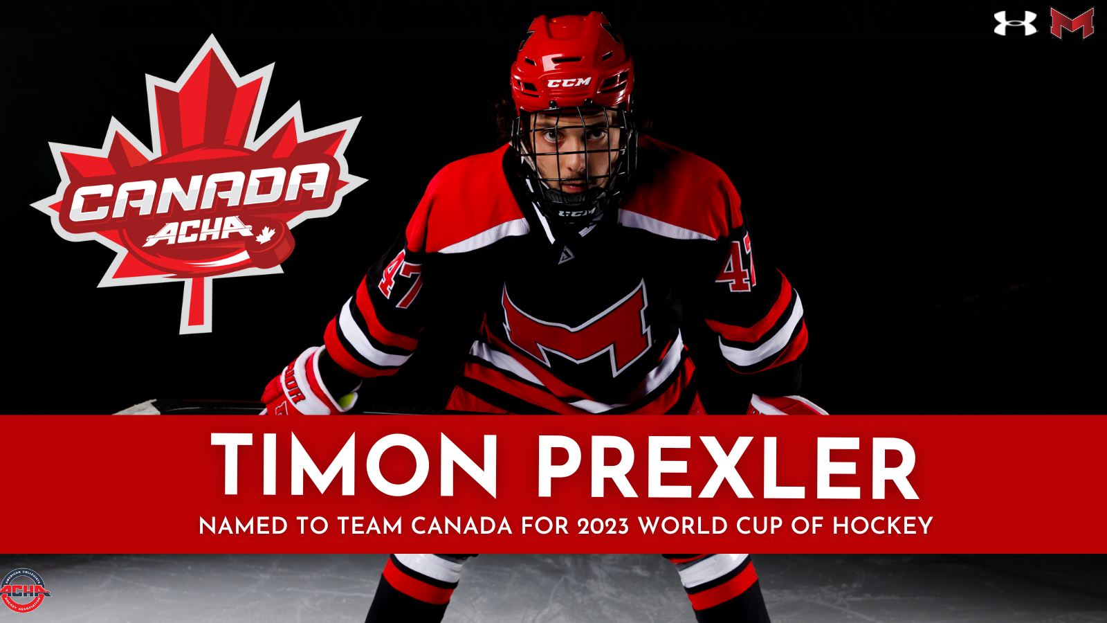 Maryville’s Prexler Chosen for ACHA World Cup of Hockey Team Canada