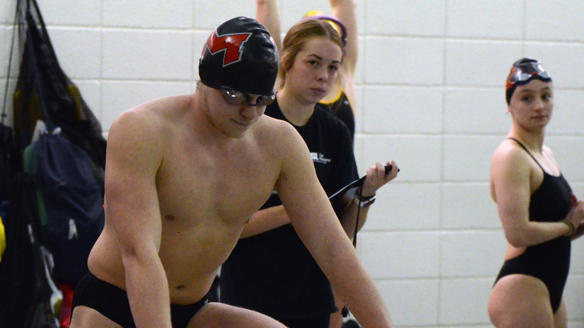 Xander Stone takes a breath