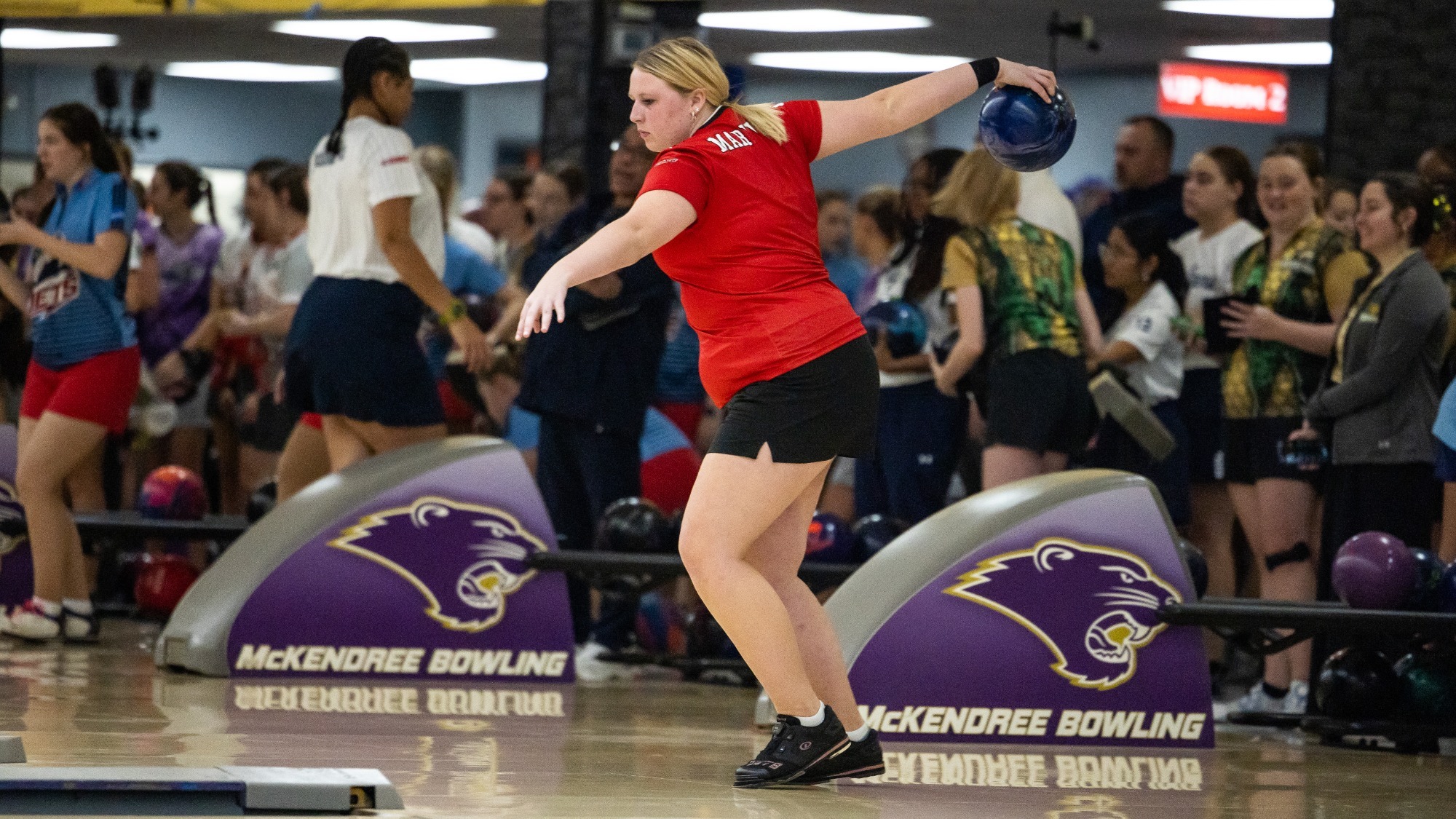 Brooke Pabst bowls at Bearcat Invite