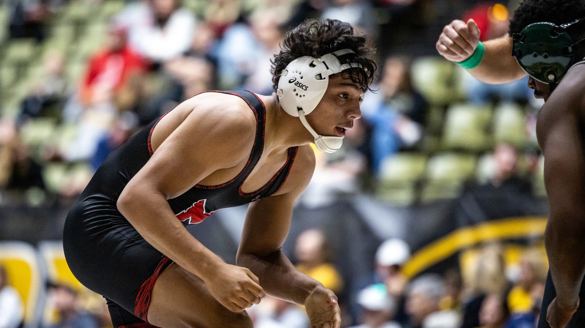 Nick Zamora wrestles