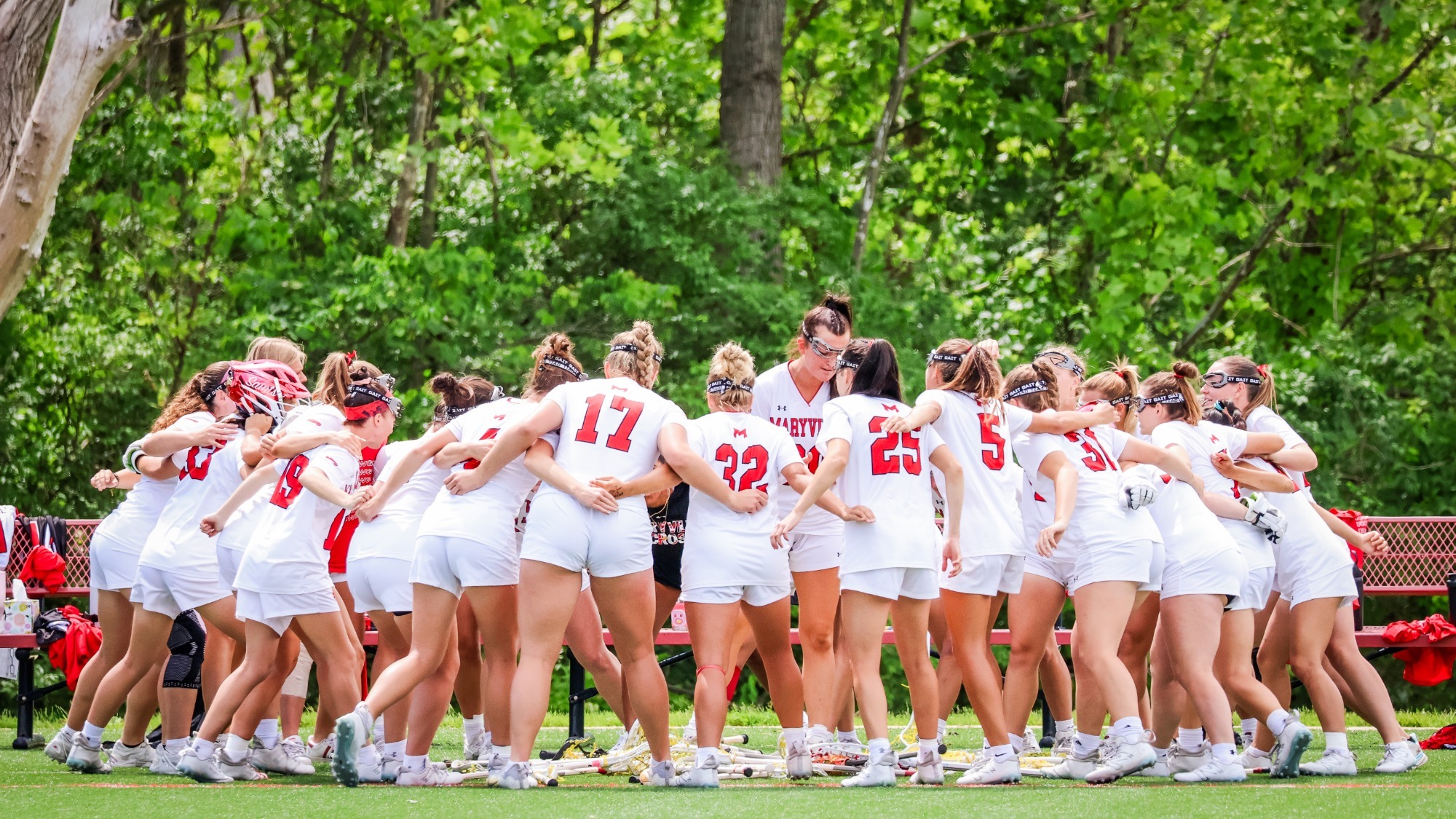 NCAA Regional Final Group Huddle