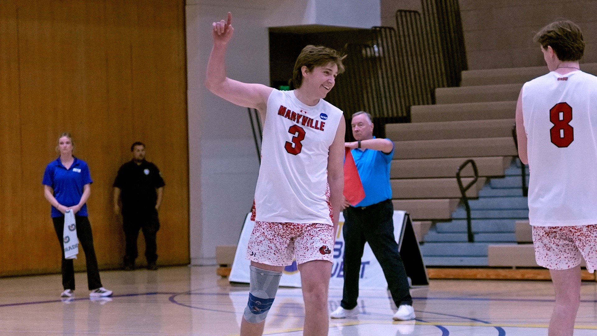 Aidan Whitemountain celly at UCSB 1-8-26