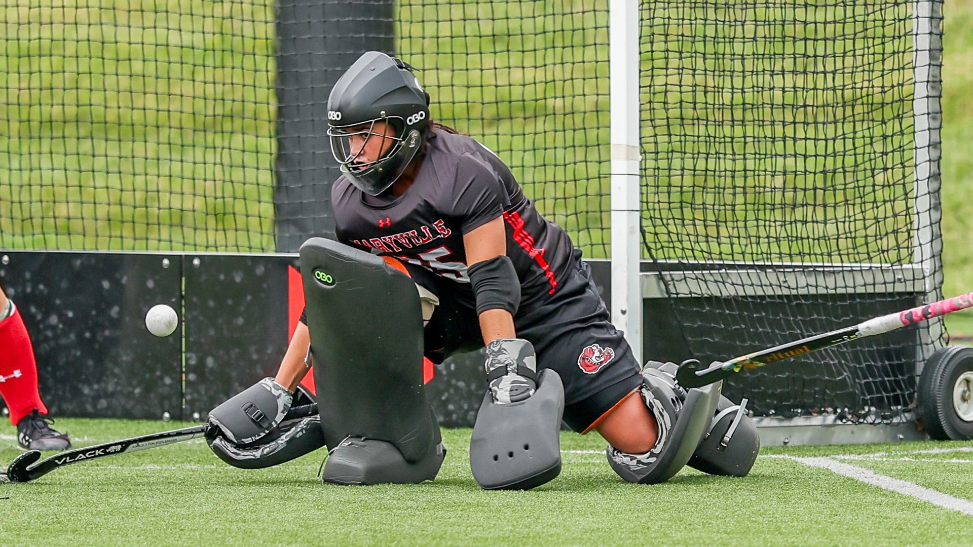 Jojo Cox makes a save versus Slippery Rock