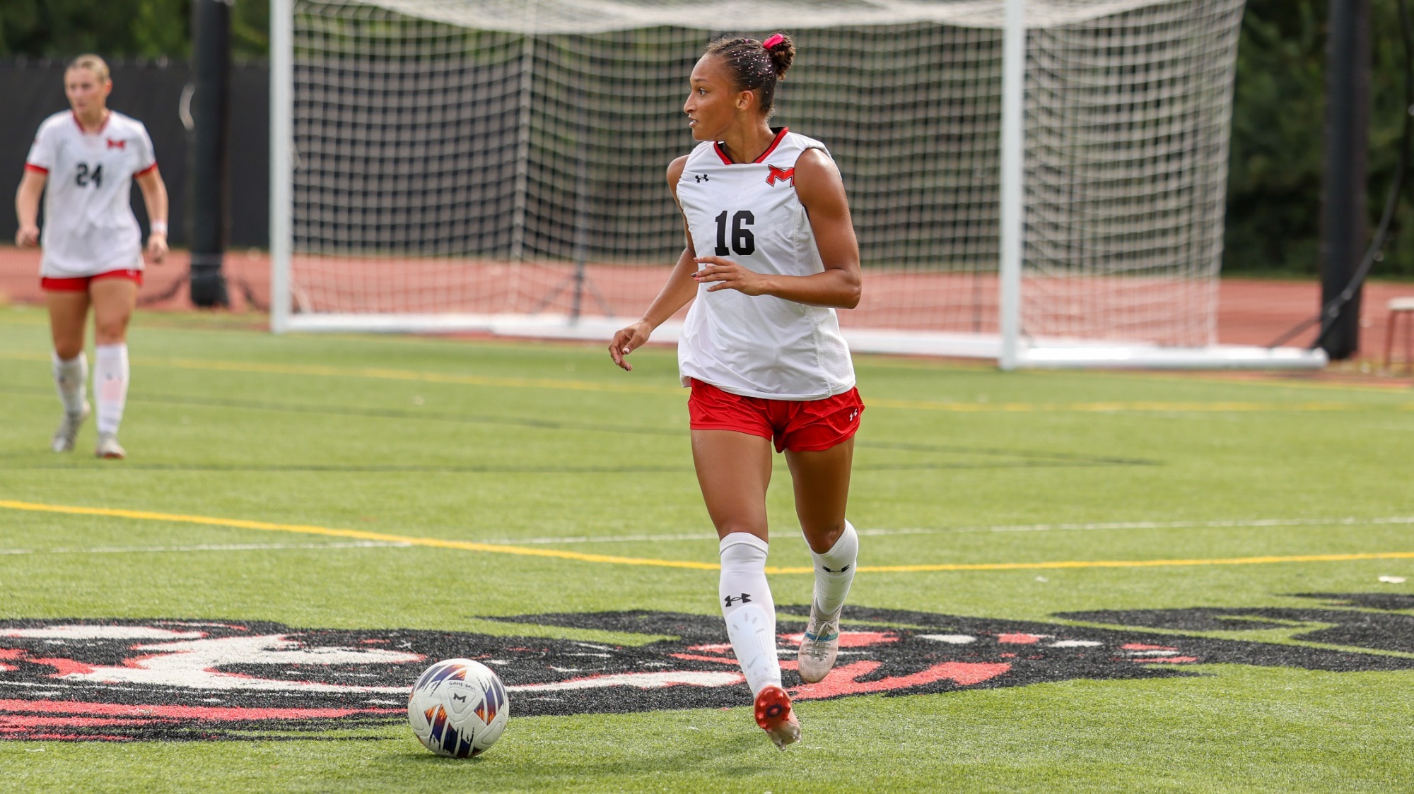 Gabby Tucker with the ball