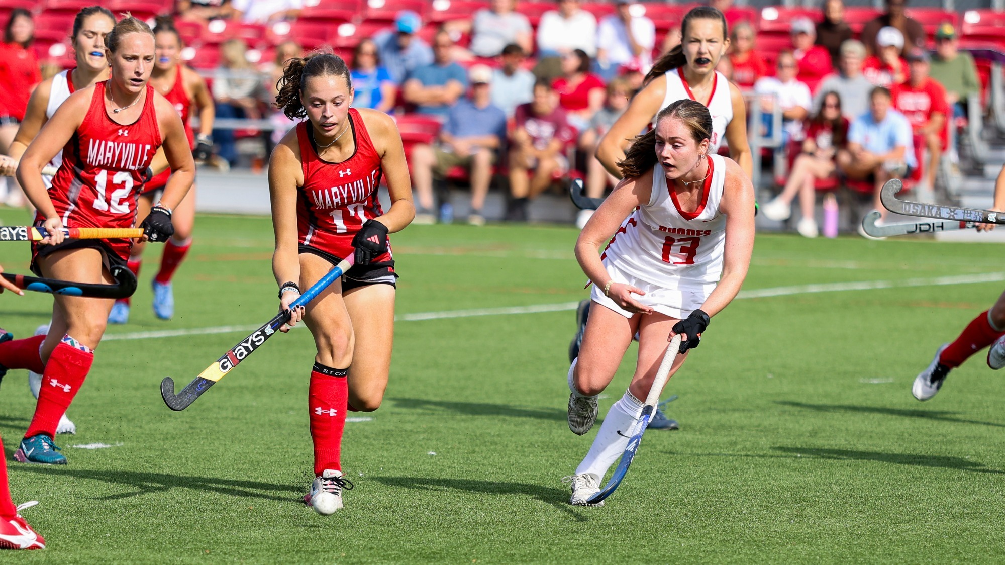 Charissa Van den Horn moves the ball