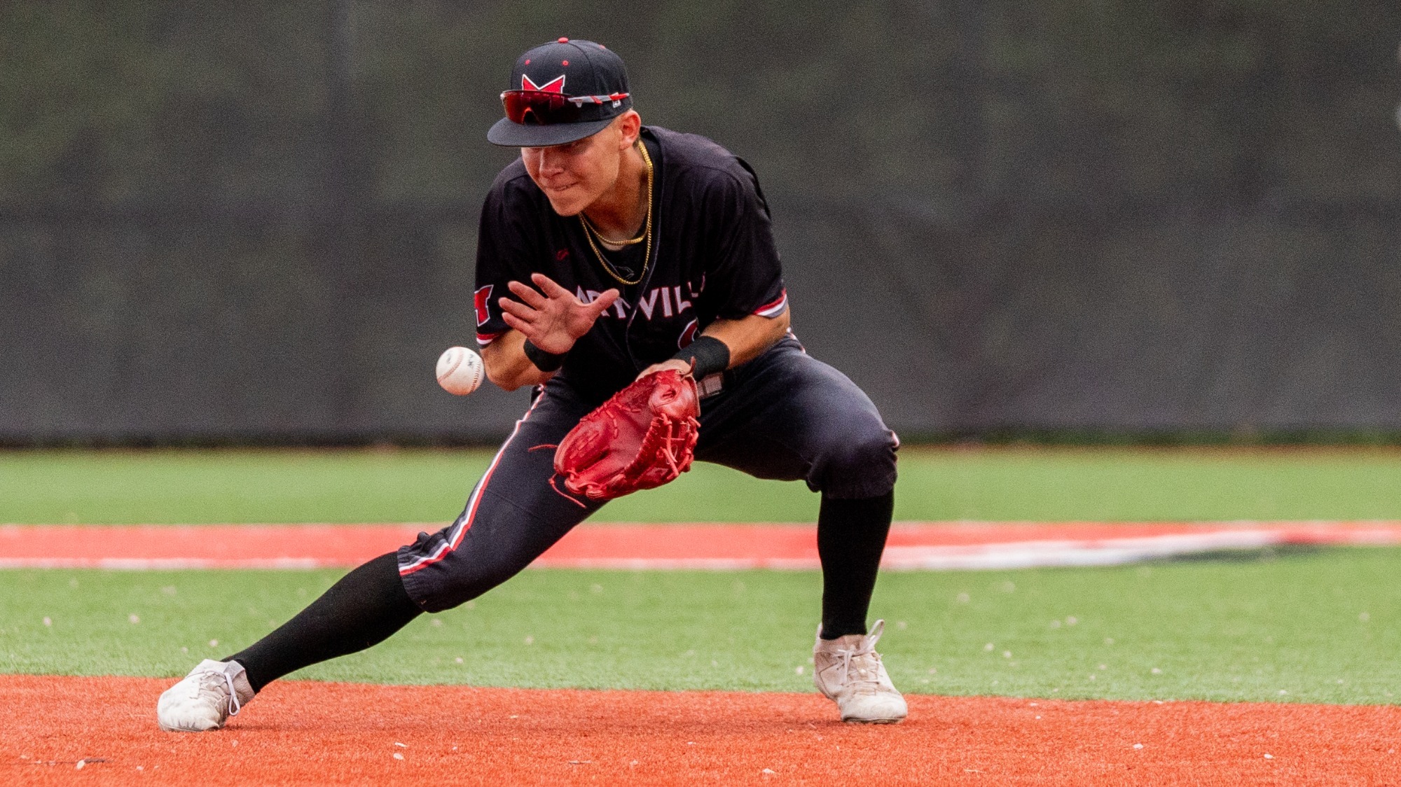 Jace Burton fields a ground ball