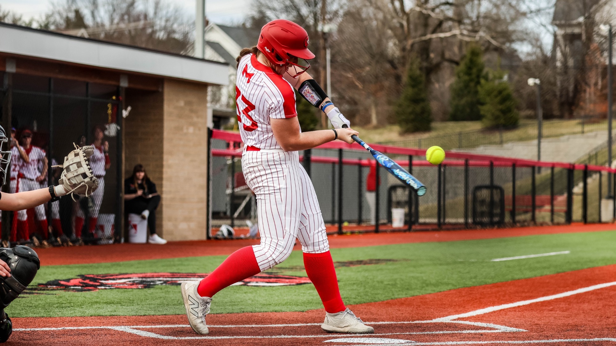 Addison Koth hits a ball