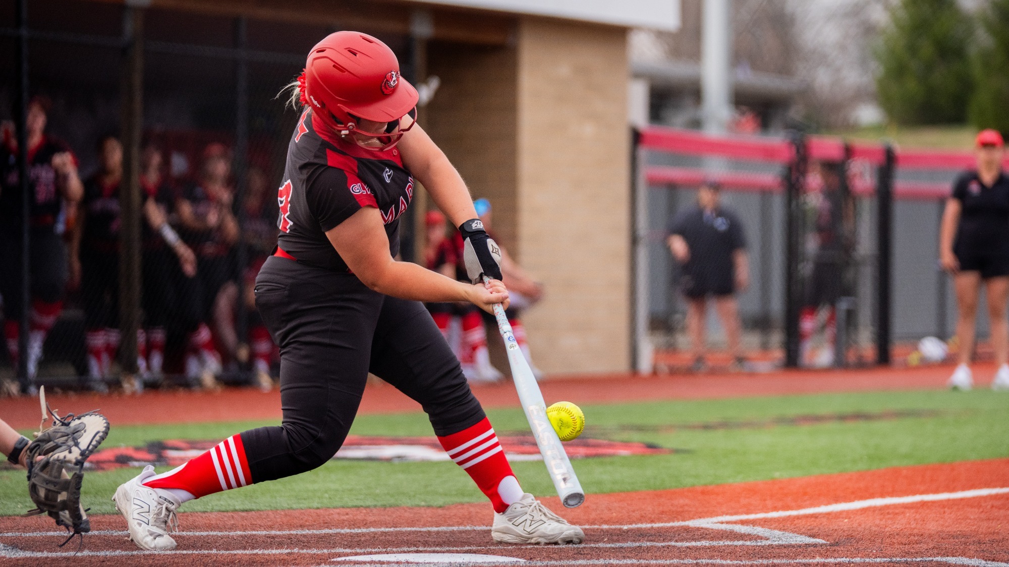 Miranda Bondurant crushes a double