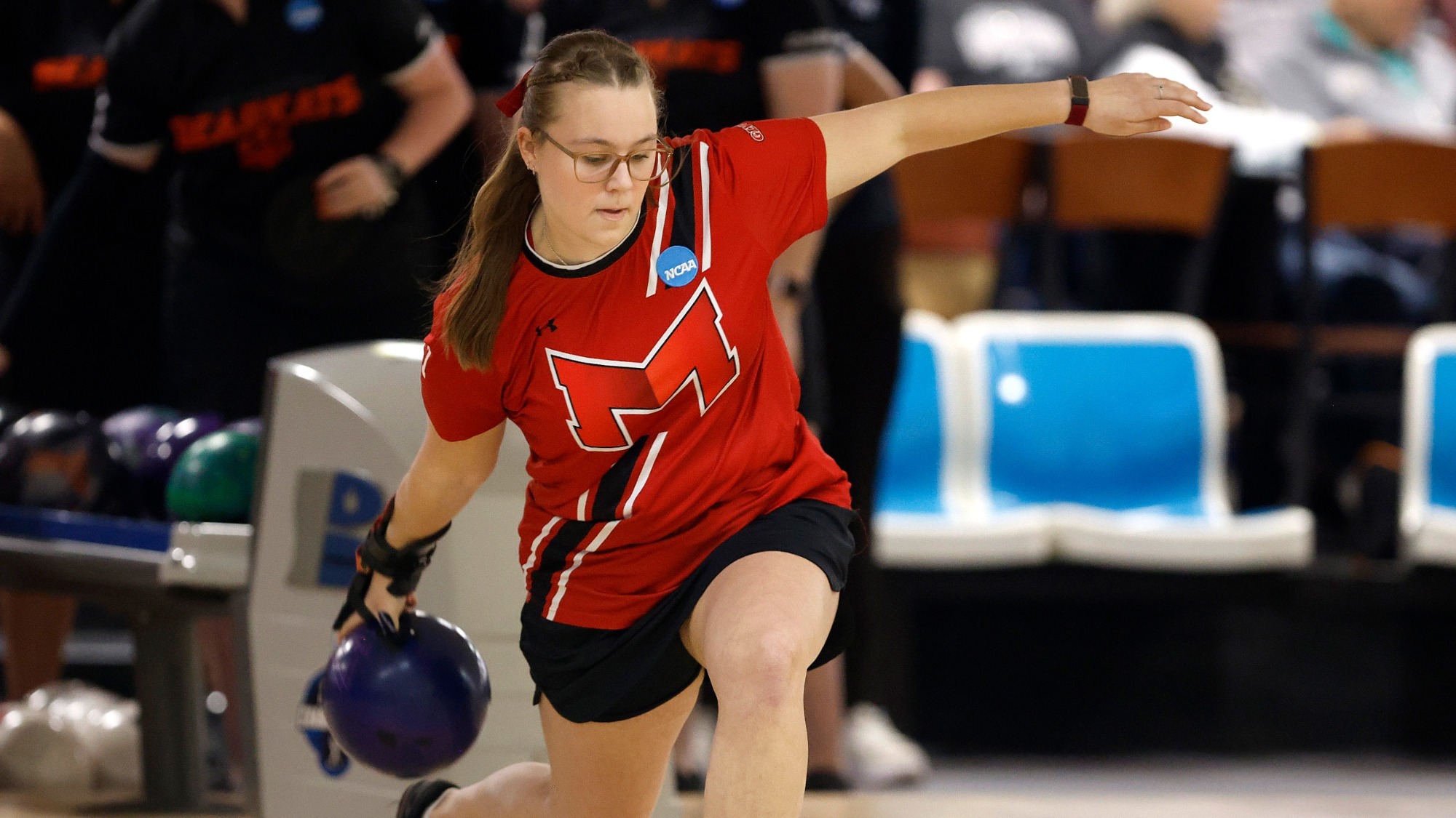 Alexis Ingersoll bowls in the NCAA Tournament