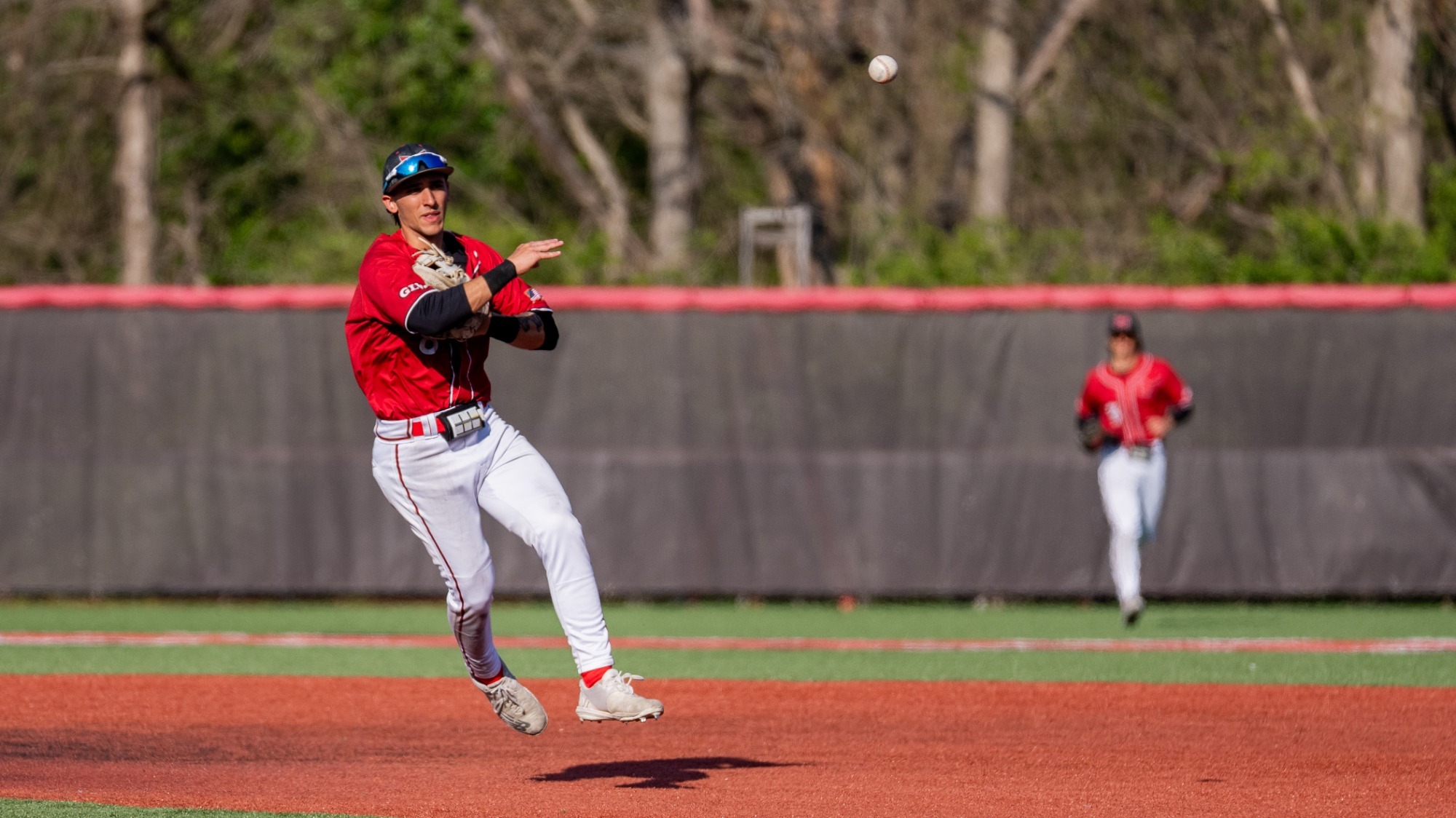 Andrew Gould throws a baseball
