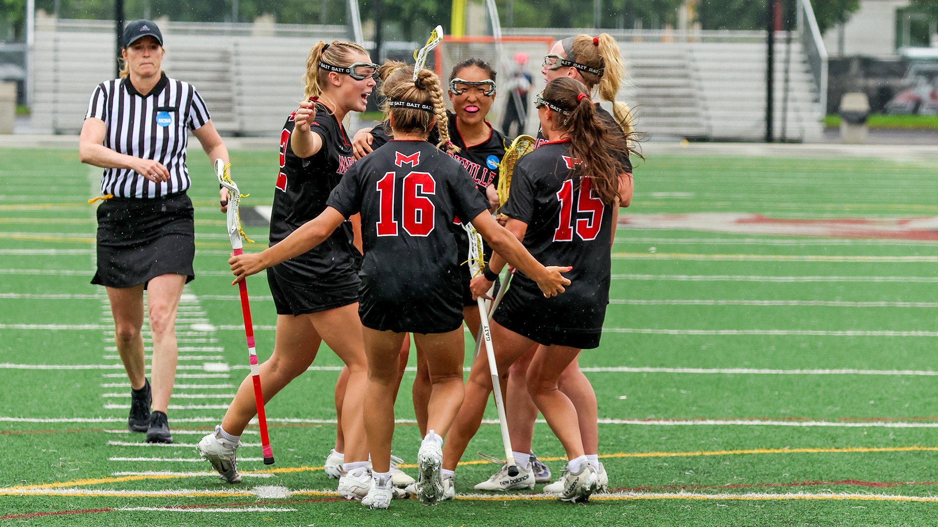 WLAX celebration during NCAA Regional at UIndy