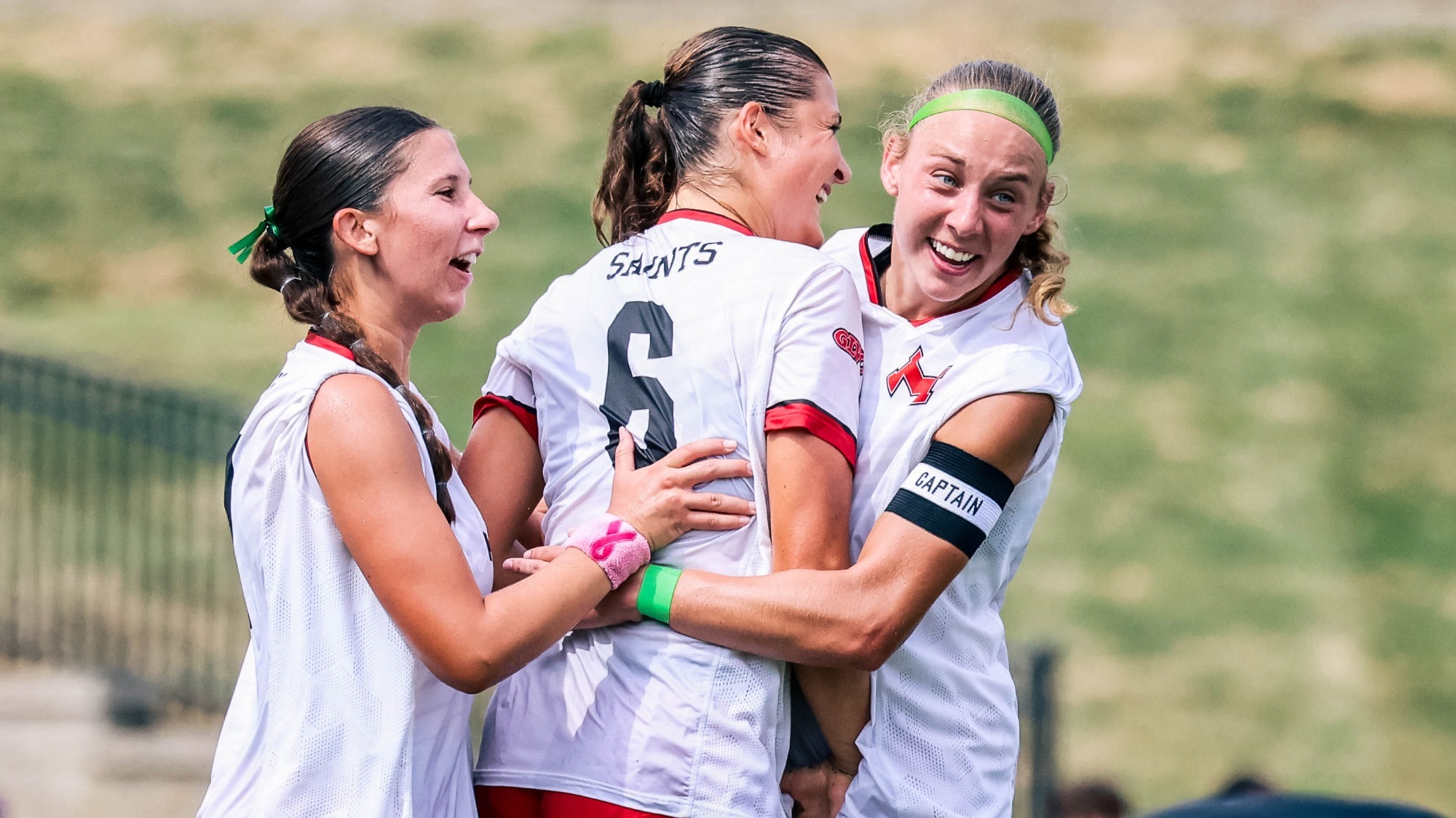 Helene Braren Emily Doane and Hailey Schurer celebrate