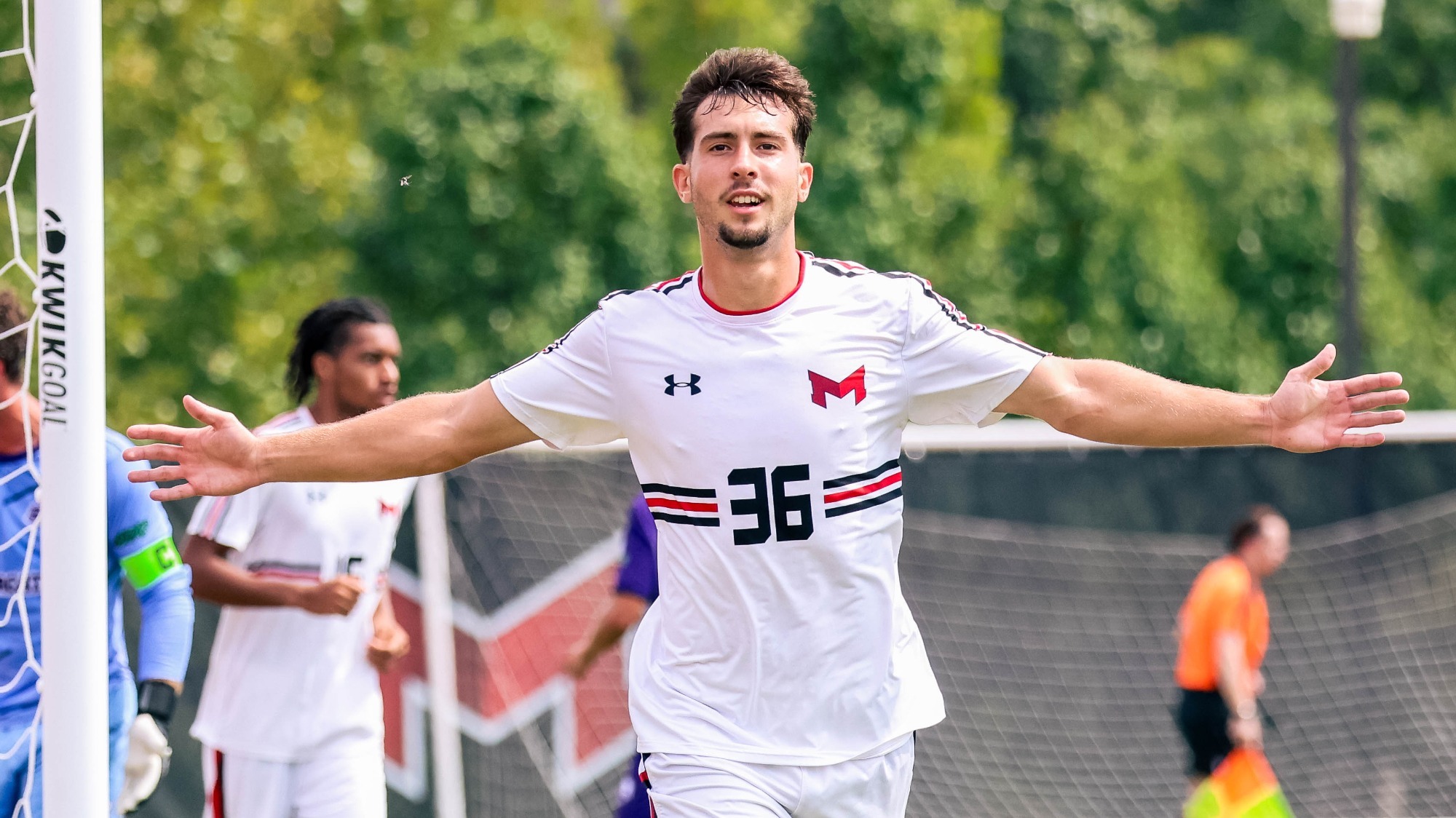 Omar Cillic celebrates scoring a goal