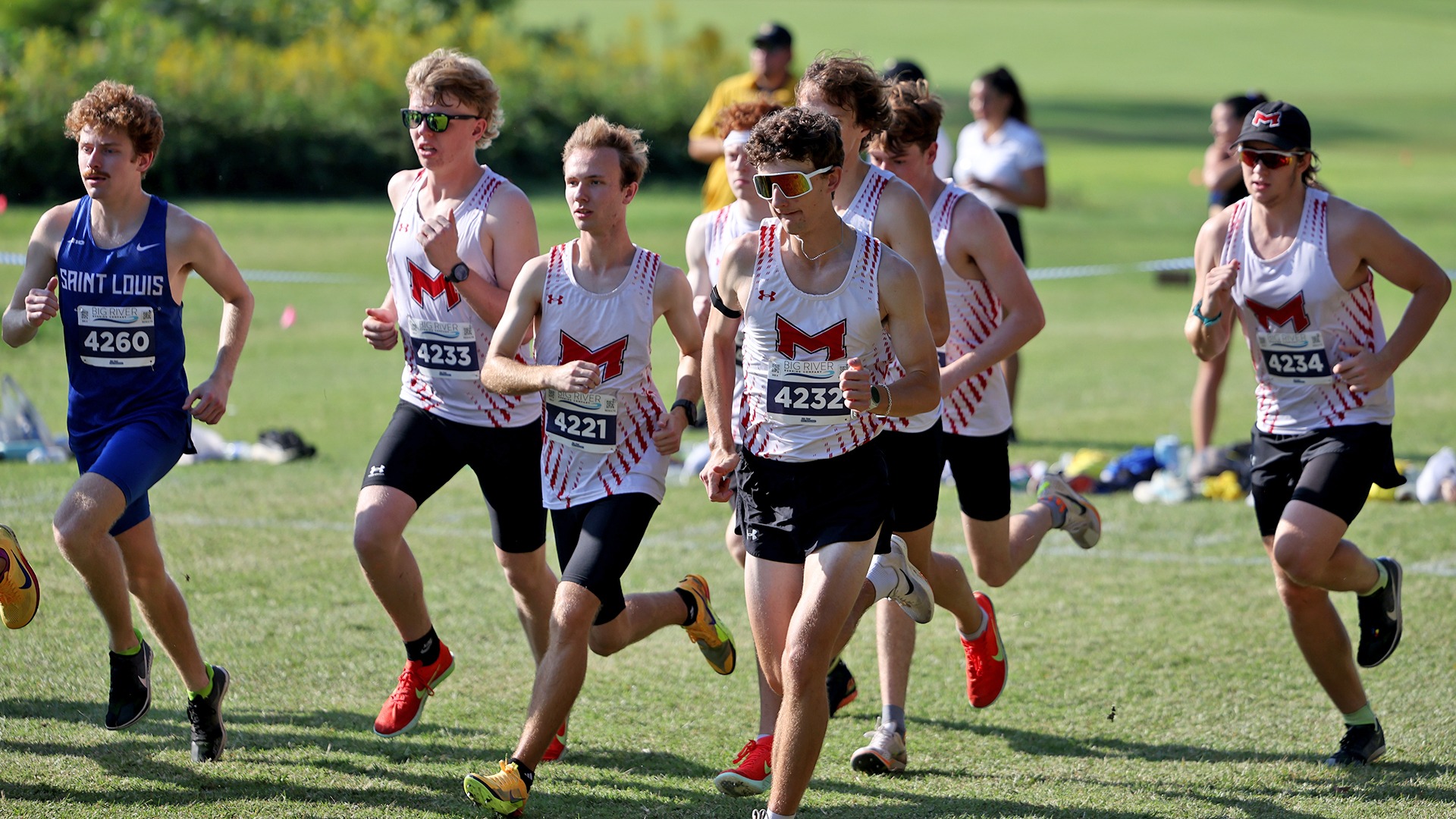 Men's cross country start at 2026 Billiken Invitational start