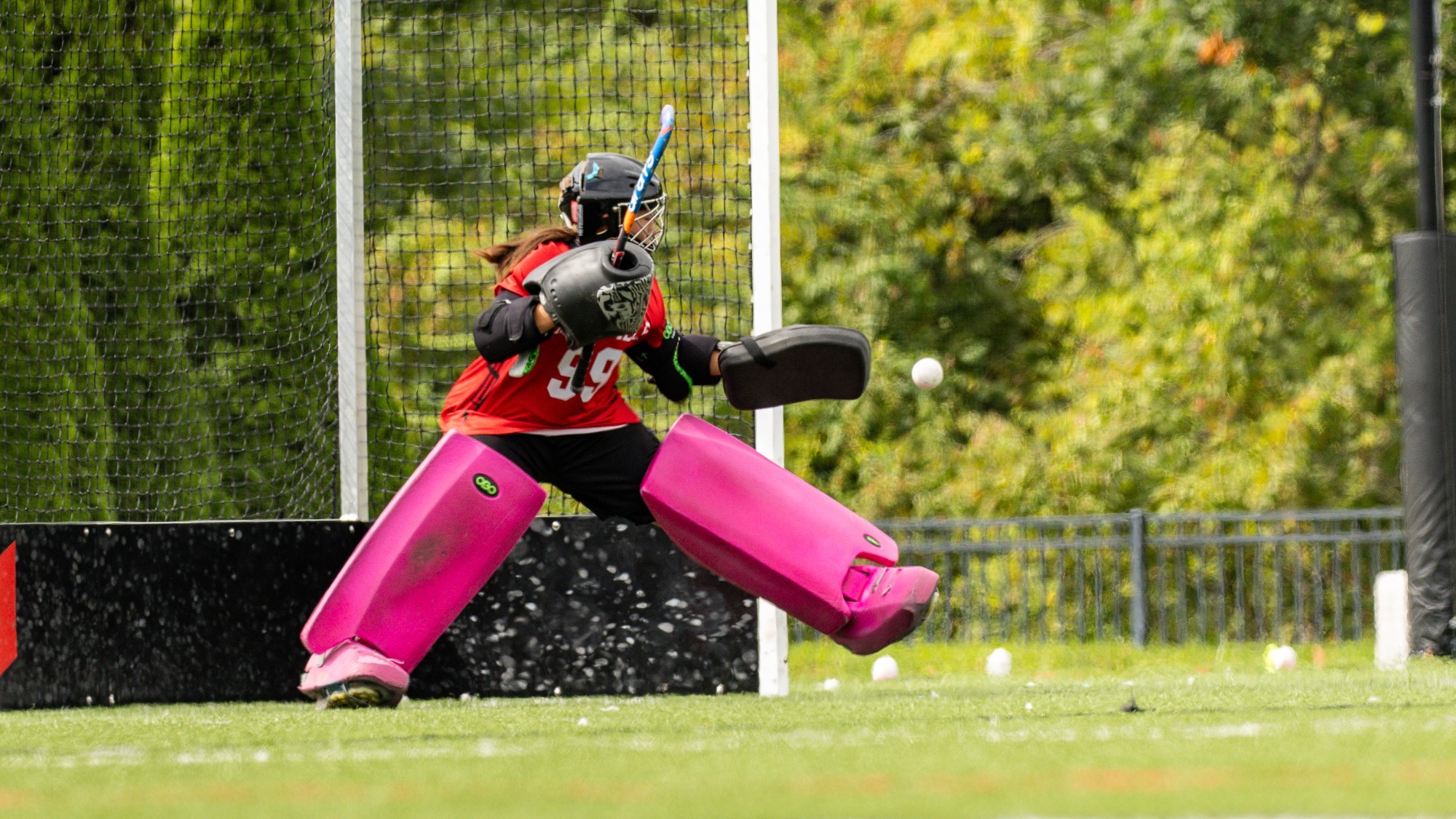 Bri Raak makes a penalty stroke save
