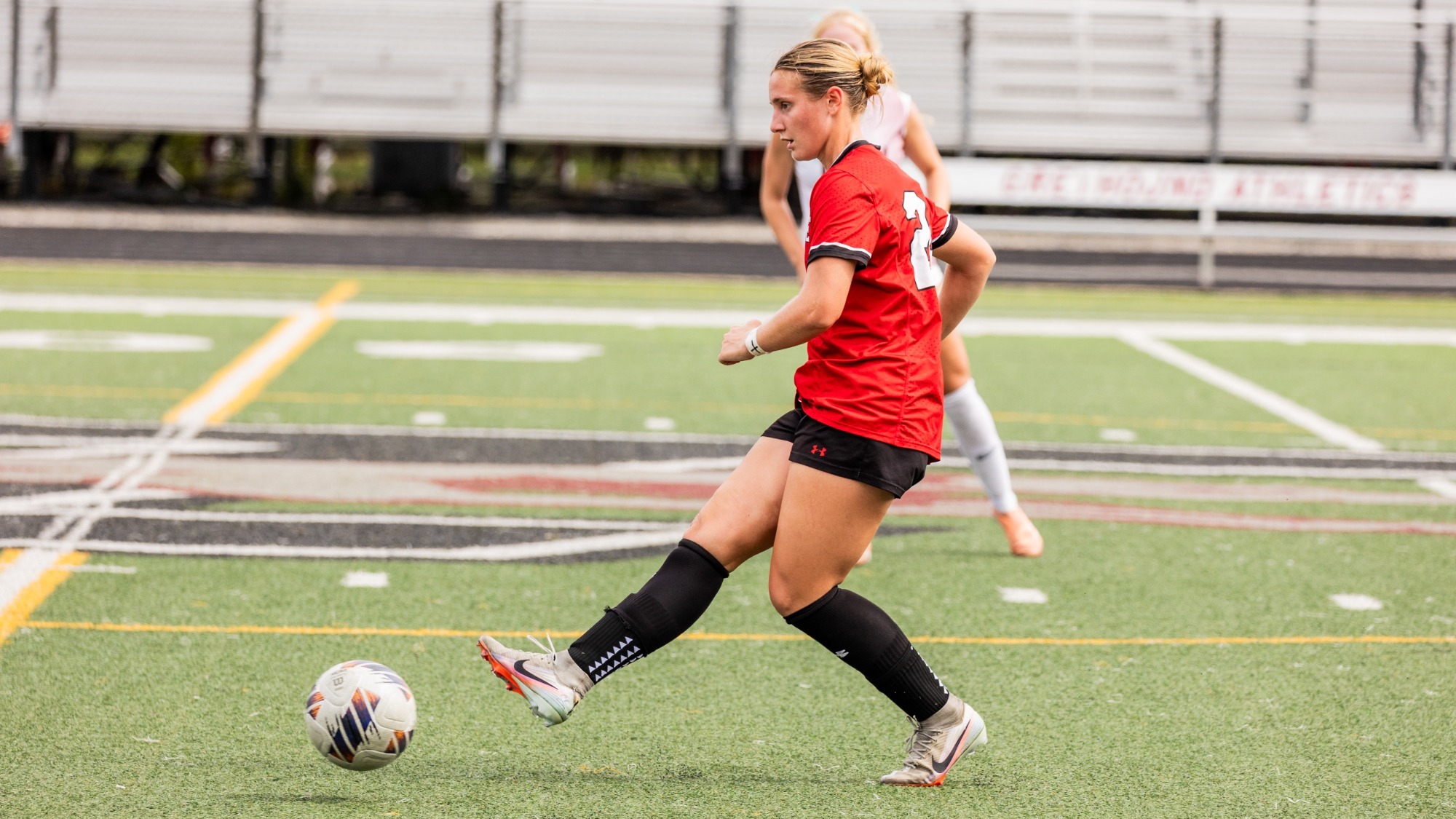 Carissa Speight moves the ball upfield