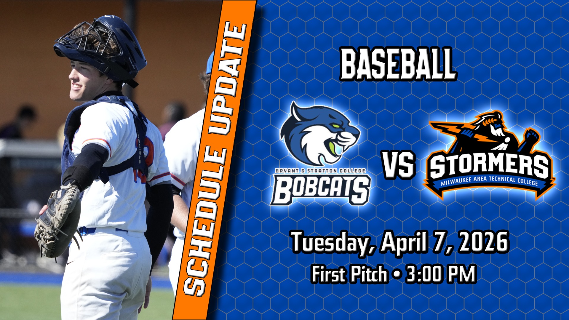 20260407 BB TV Schedule Update vs Bryant & Stratton College