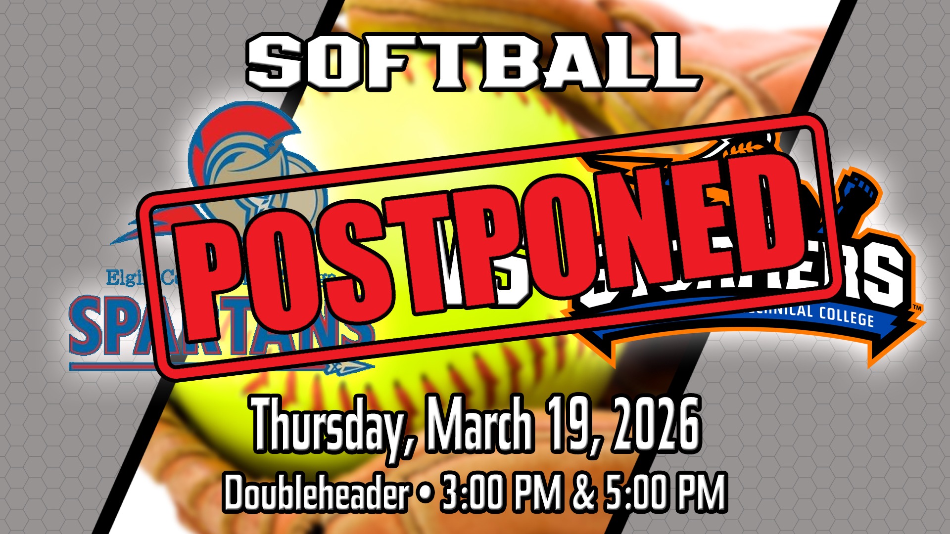 20260319 SB TV Photo VS Elgin Community College Postponed