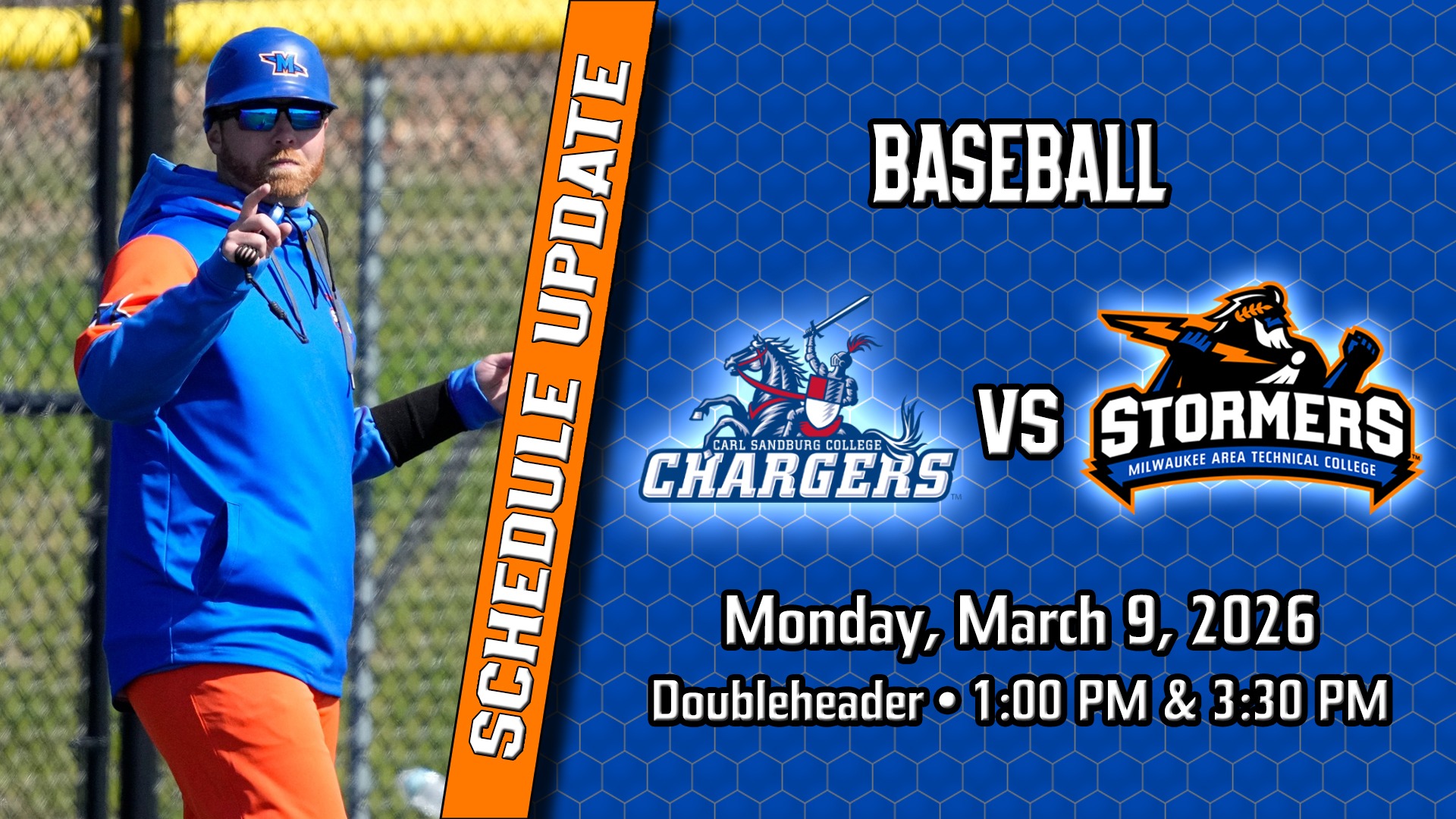 20260309 BB TV Schedule Update vs Carl Sandburg College