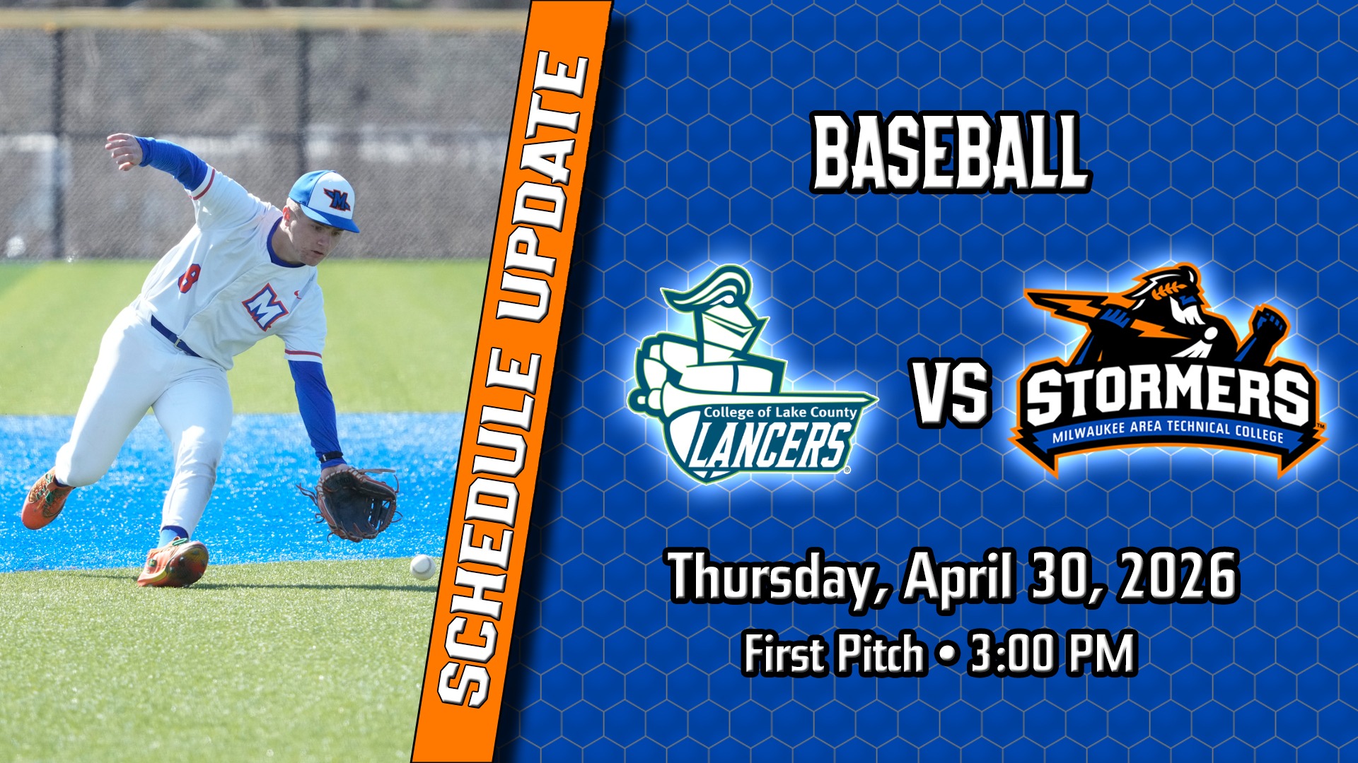 20260430 BB TV Schedule Update vs College of Lake County