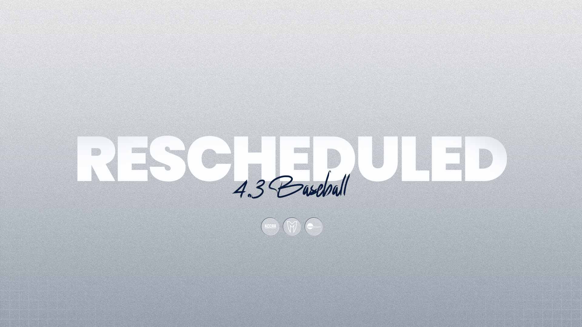 Baseball Reschedule 4/3/2026