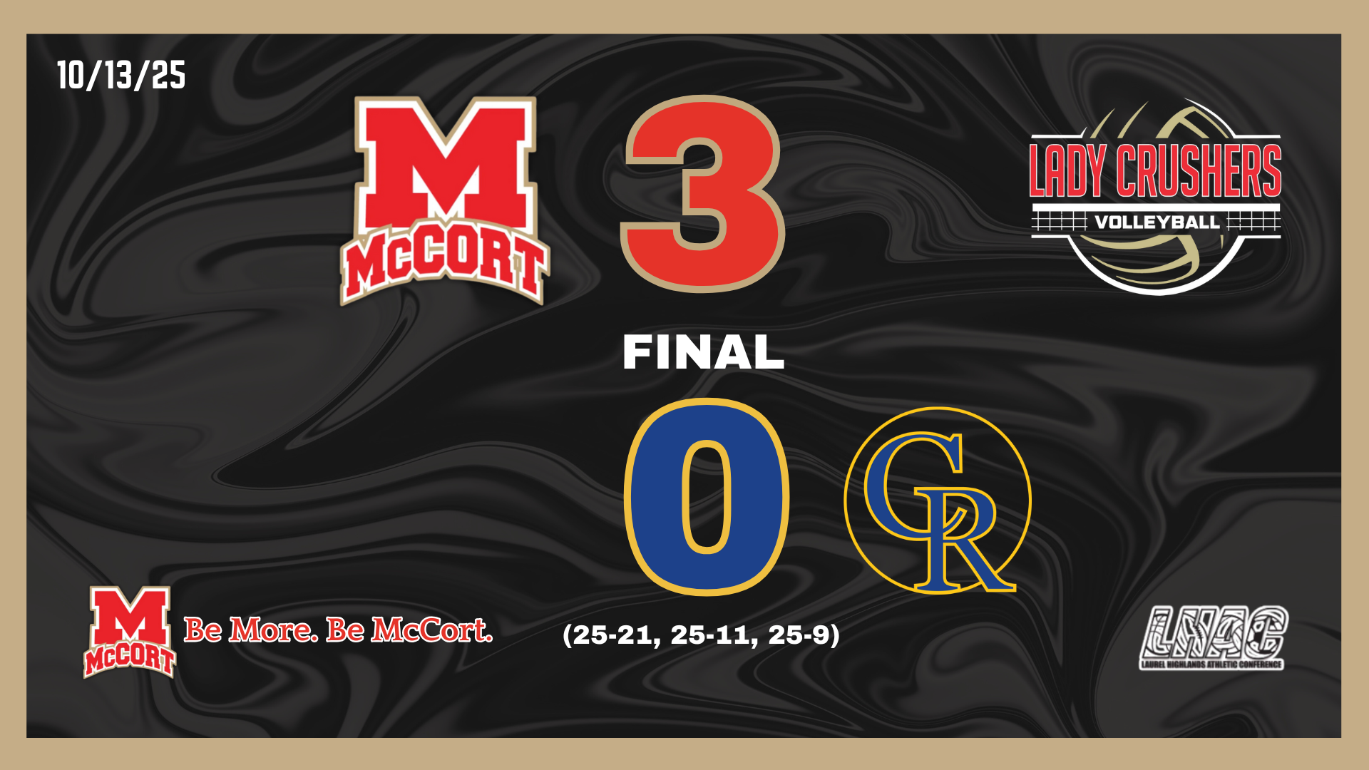 Volleyball: McCort 3-0 Ridge 2025