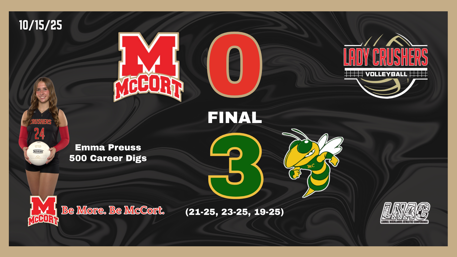 Volleyball 0-3 Marion Center 2025