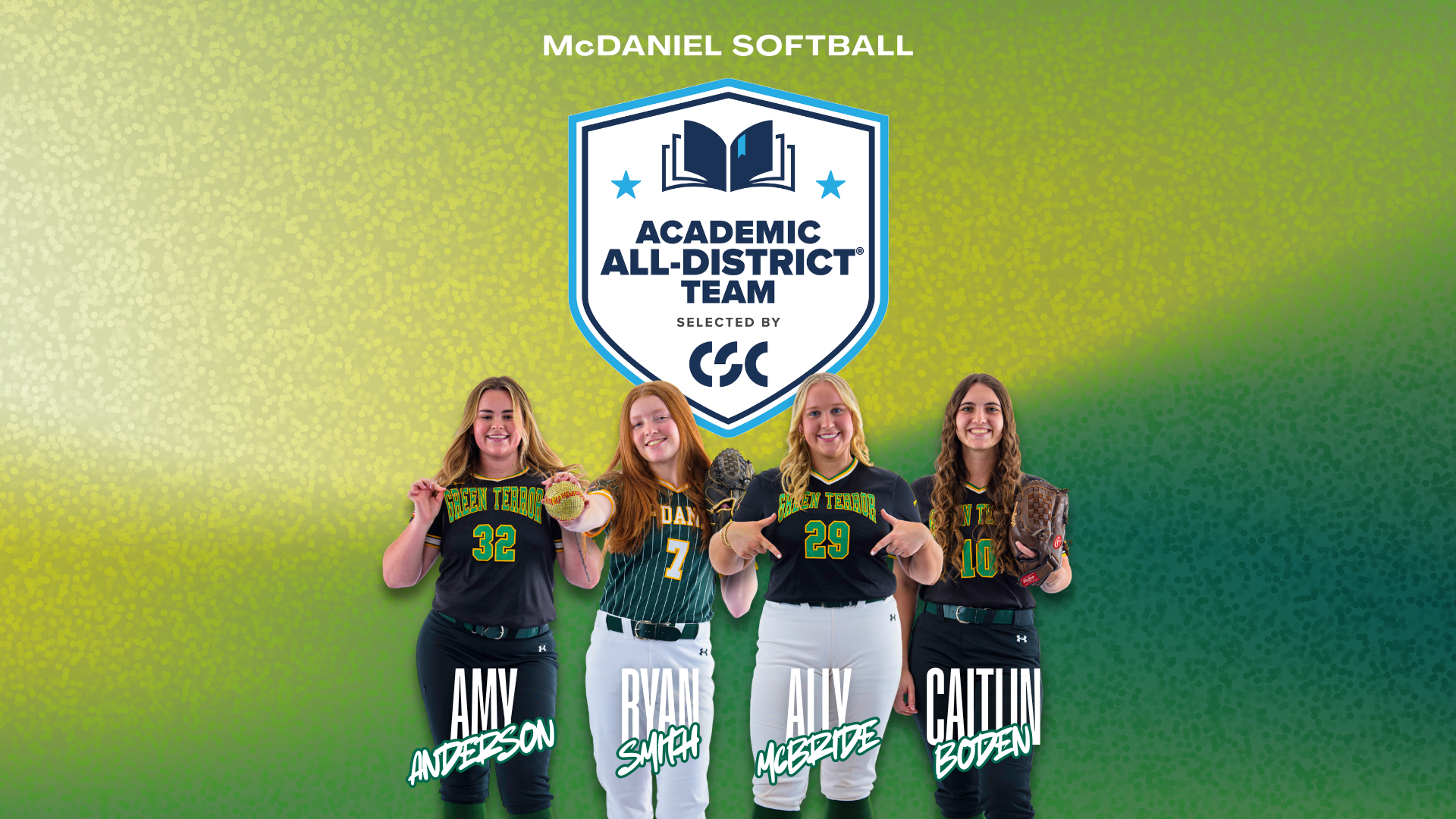 2026 CSC Academic All-District Softball