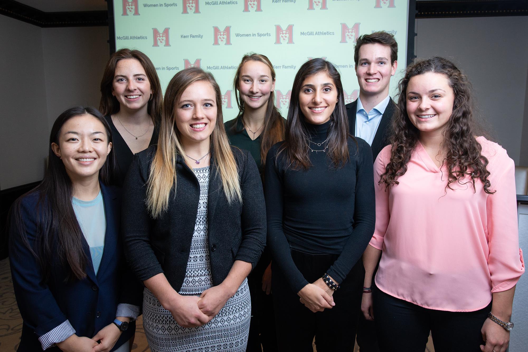 2018 MARTLET FOUNDATION AWARD RECIPIENTS ( to R):  Sarah Zhou, Sarah Mains, Dori Yeats, Elisabeth Perrault, Tania Iskandar, Quentin Basiren, Sid Chard. MISSING: Sasha Lagarde (PHOTO: Matt Garies)