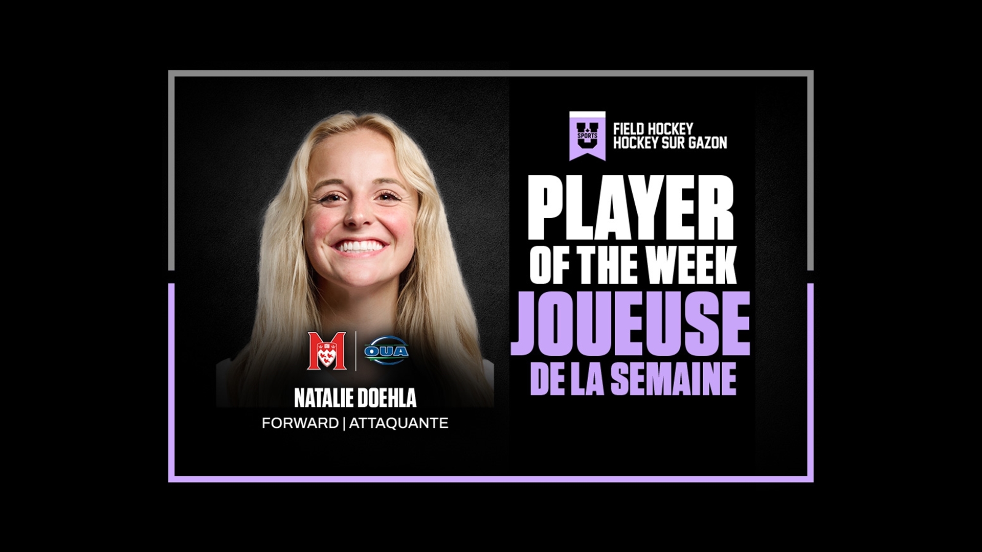 Natalie Doehla, McGill Field Hockey