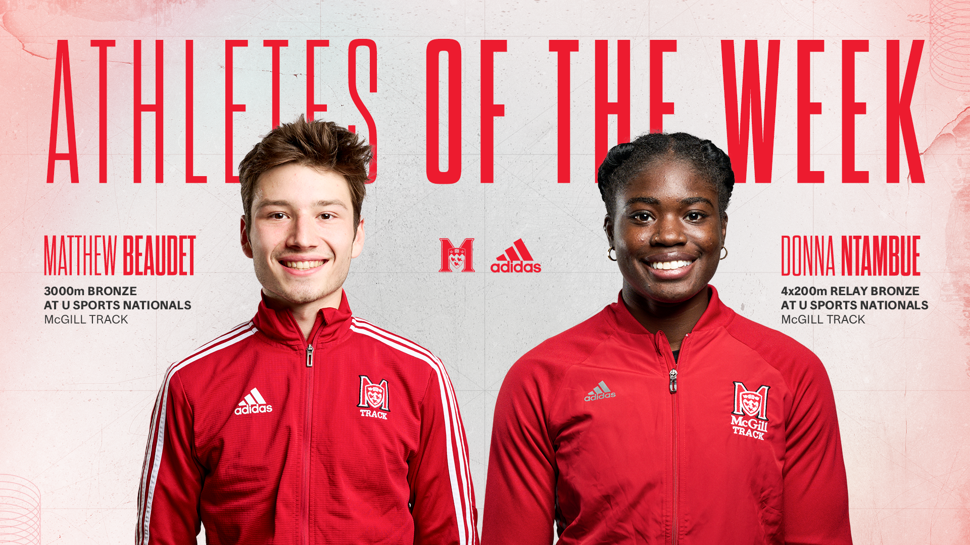 Track and Field's Matthew Beaudet and Donna Ntambue named McGill athletes of the week