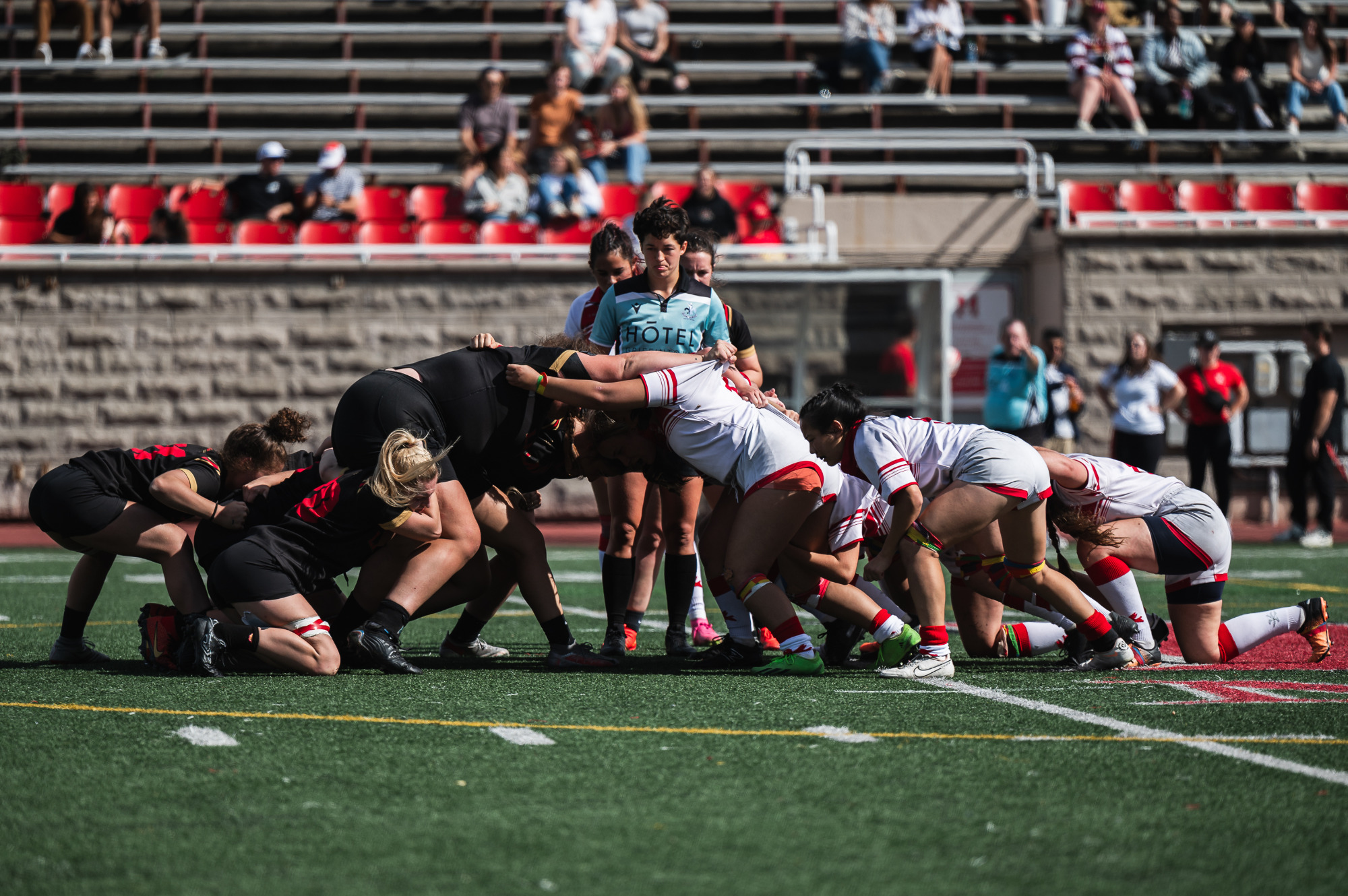 scrum - SEPTEMBER 16: Martlets Rugby vs Laval Pride Game on September 16, 2023 in Montreal, QC, Canada. (Photo by Matt Garies / McGill Athletics)