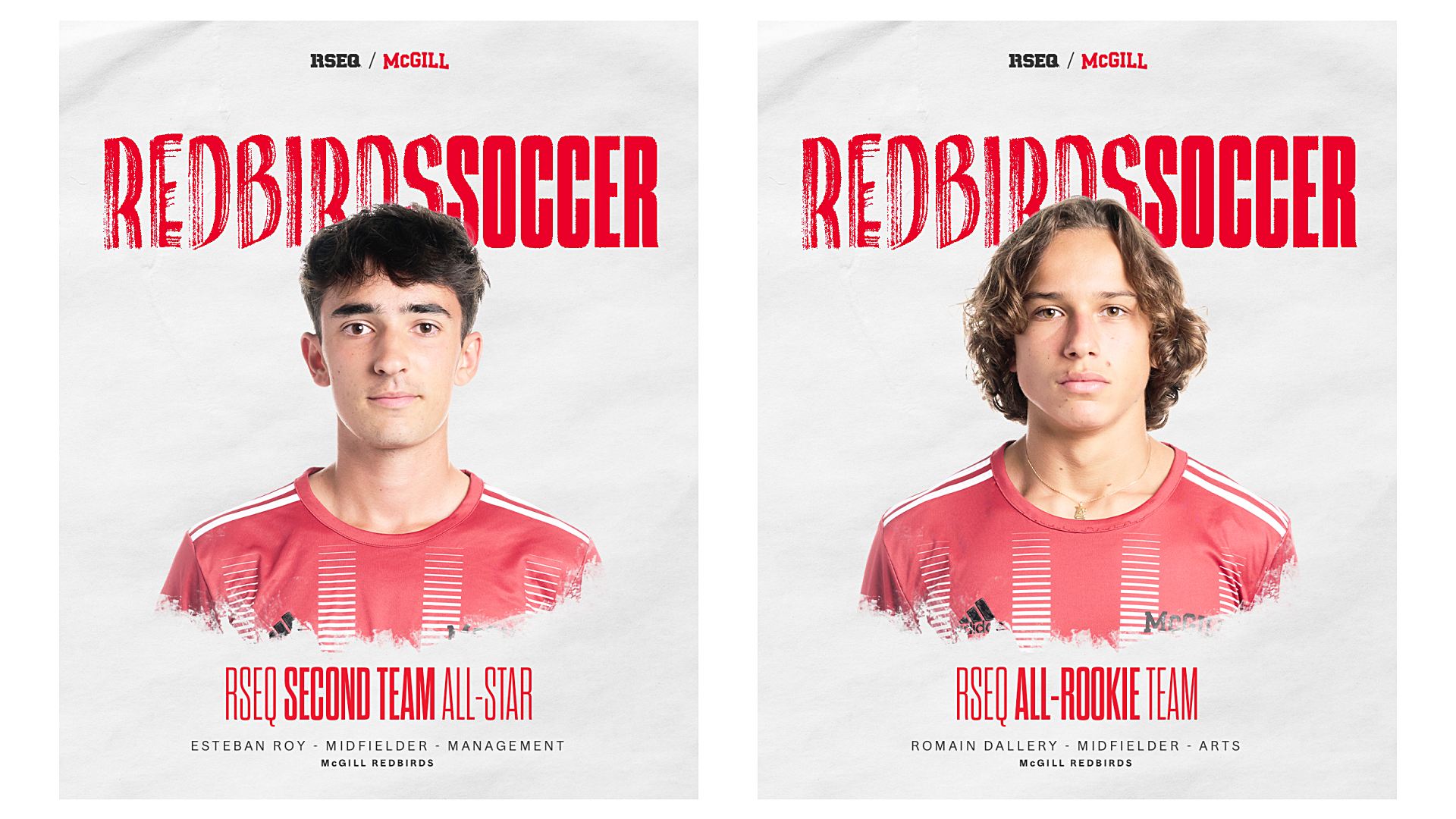 RSEQ ALL-STAR: Esteban Roy (L) and ALL-ROOKIE TEAM: Romain Dallery