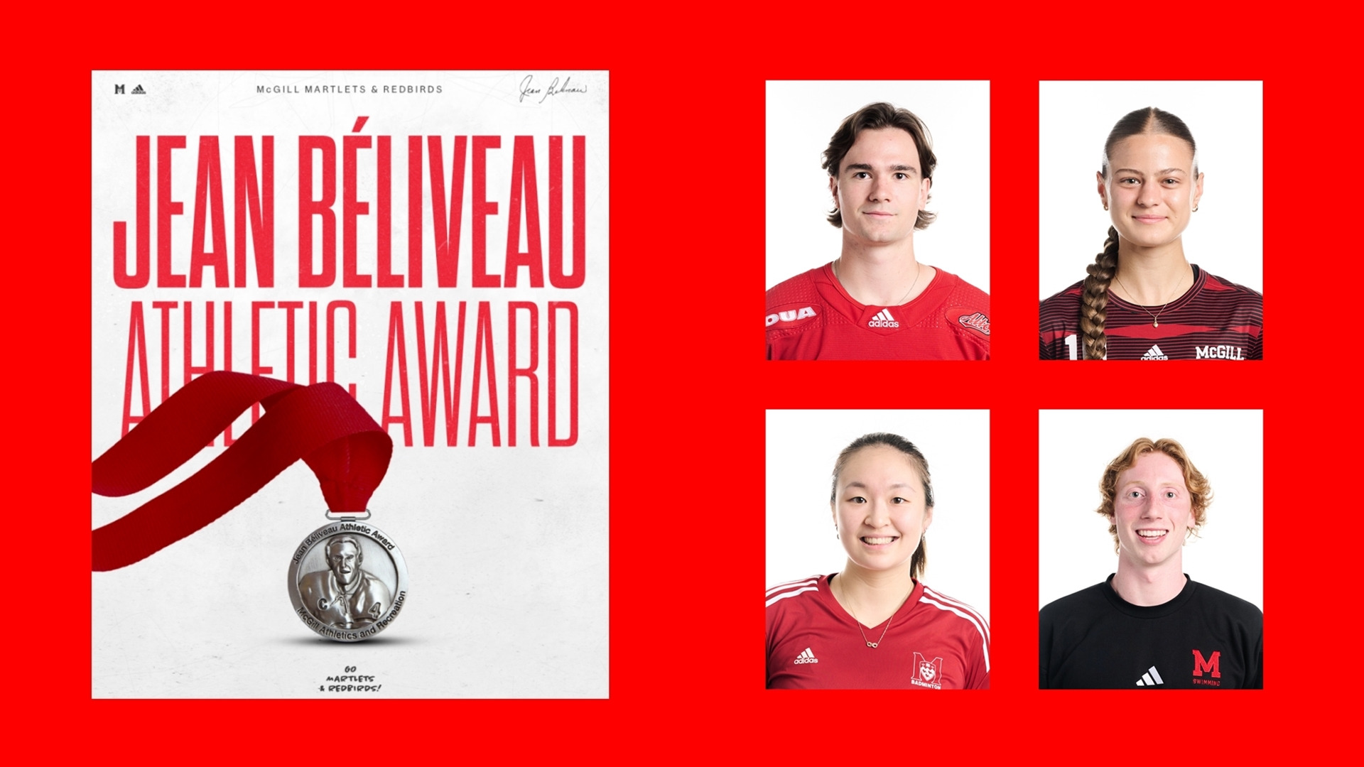 William Rouleau (top left), Chloe Renaud (top right), Eliana Zhang (bottom left), Erik Linseisen (bottom right)