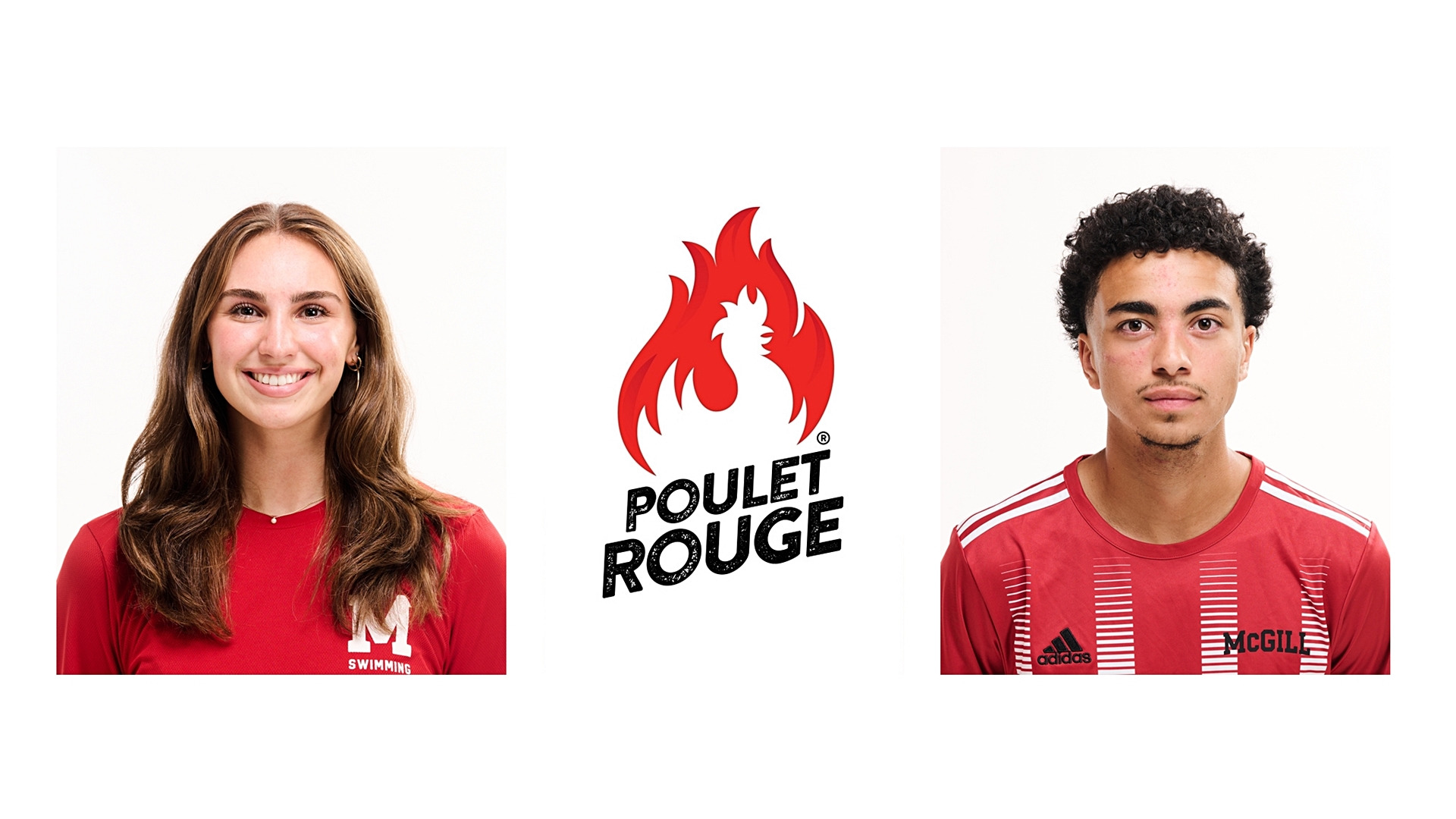 Swimmer Rebecca McGrath and soccer's Hamza Salama 