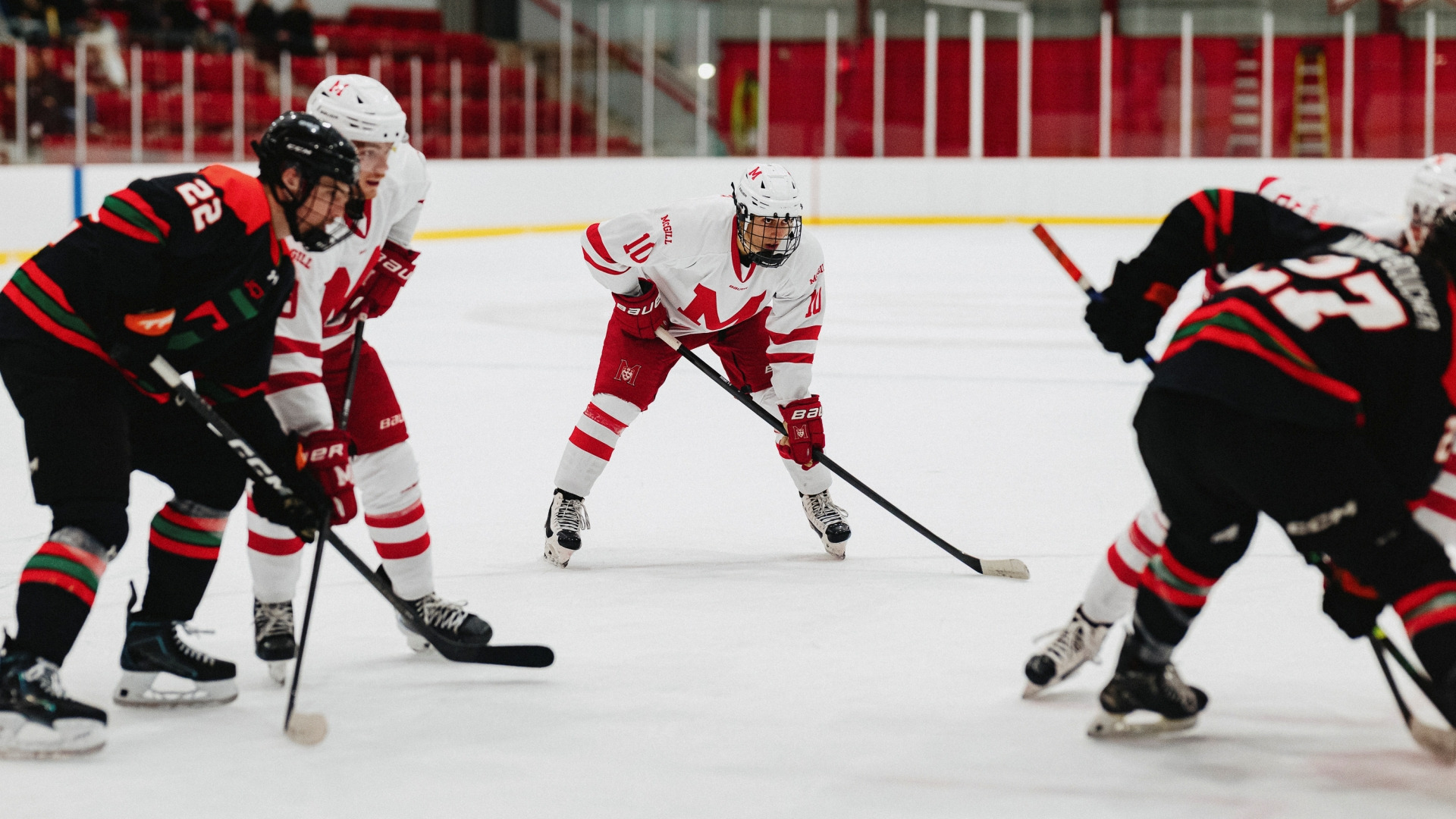 MONTREAL, CANADA - OCTOBER 22: McGill Redbirds Hockey v UQTR on October 22, 2026 in Montreal, QC, Canada. (Photo by Matt Garies / McGill Athletics)