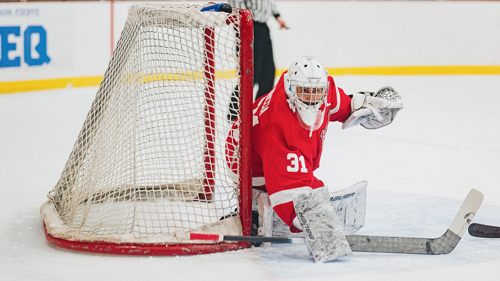 MONTREAL, CANADA - NOVEMBER 7: McGill Redbirds Hockey vs Carleton on November 7, 2025 in Montreal, QC, Canada. (Photo by Matt Garies / McGill Athletics)