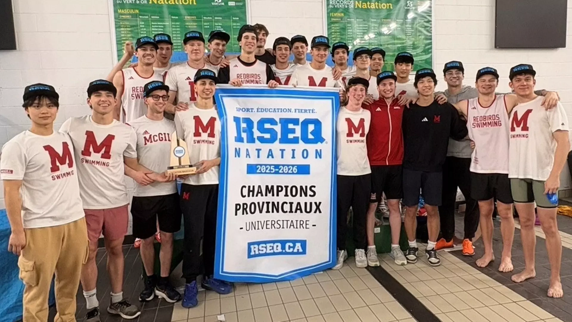 McGill Redbirds win 2026 RSEQ swim championship